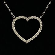 Colar Coração Diamantes