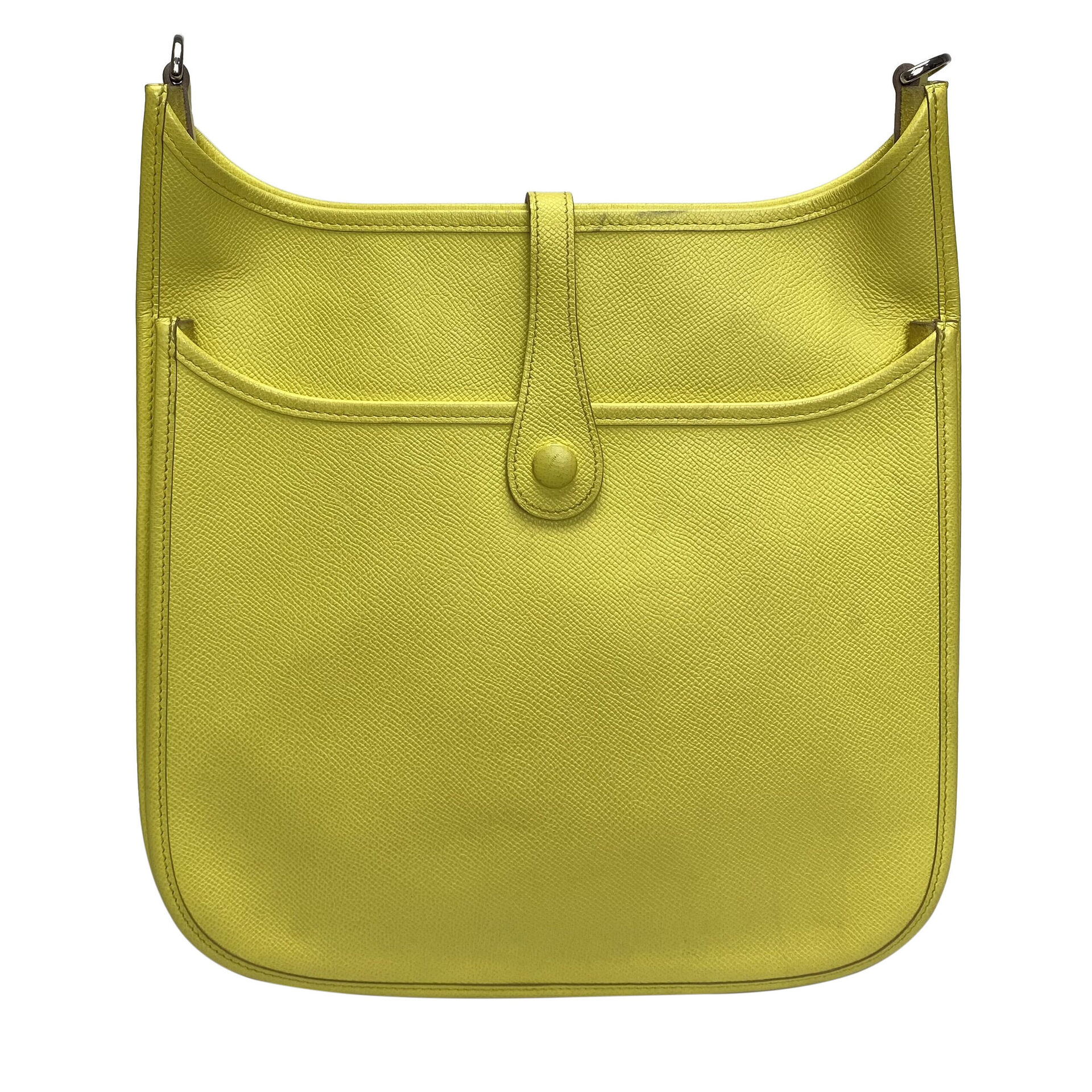 Bolsa Hermès Évelyne 29 Clemence Amarela