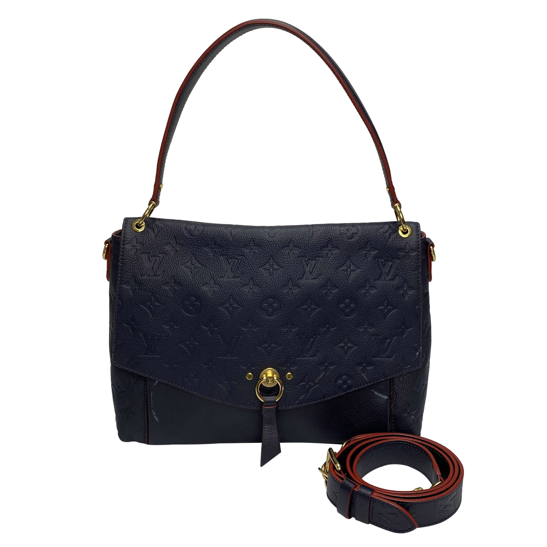 Bolsa Louis Vuitton Blanche Empreinte Azul Marinho