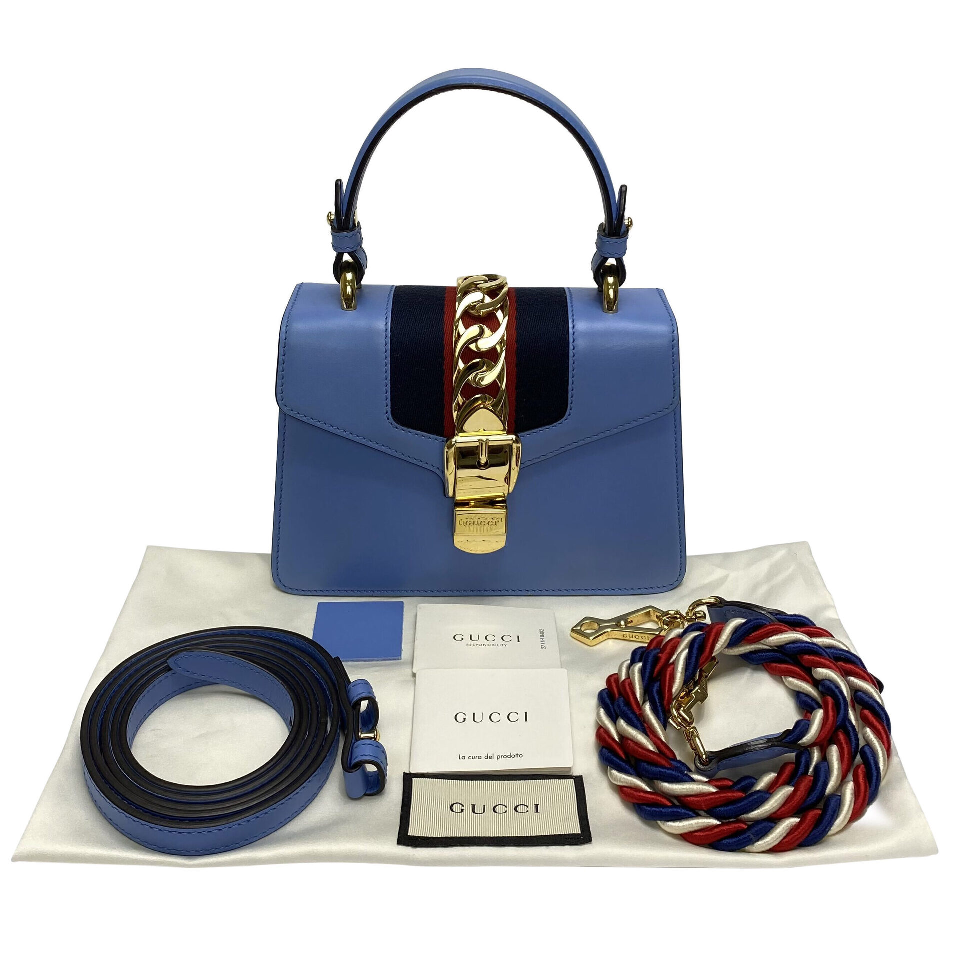 Bolsa Gucci Mini Sylvie Azul