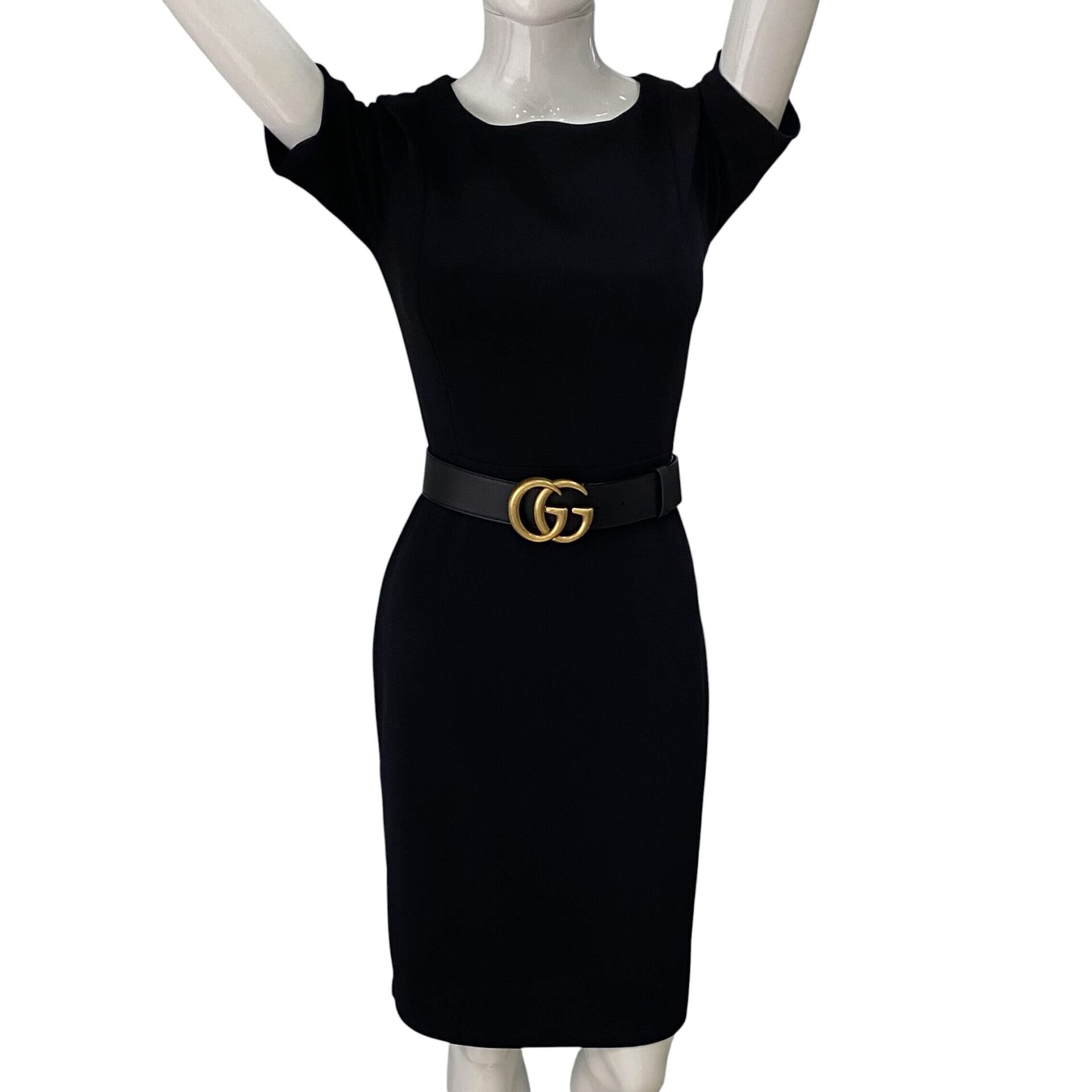 Cinto Gucci GG Marmont Preto