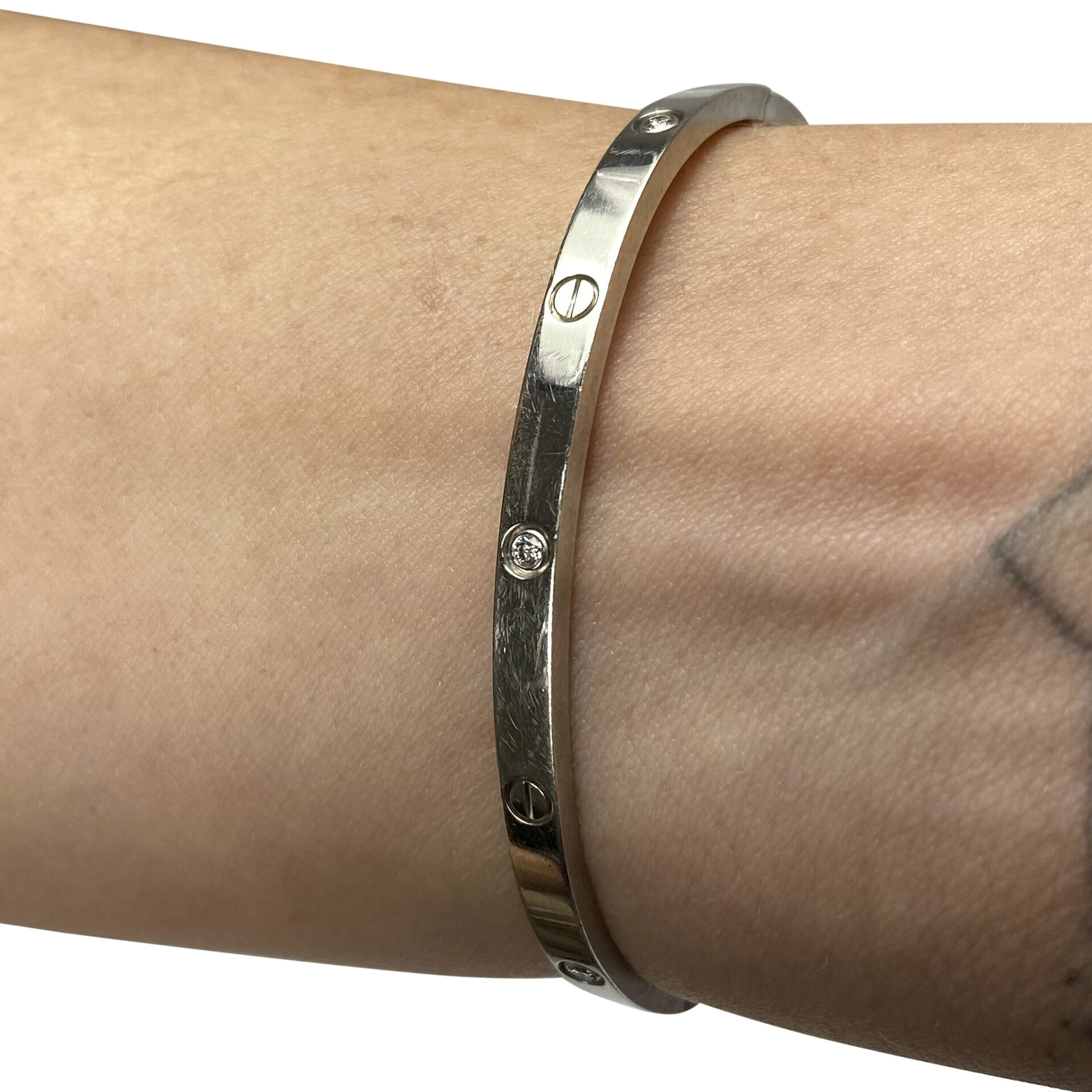 Pulseira Cartier LOVE 6 Diamantes - Pequeno
