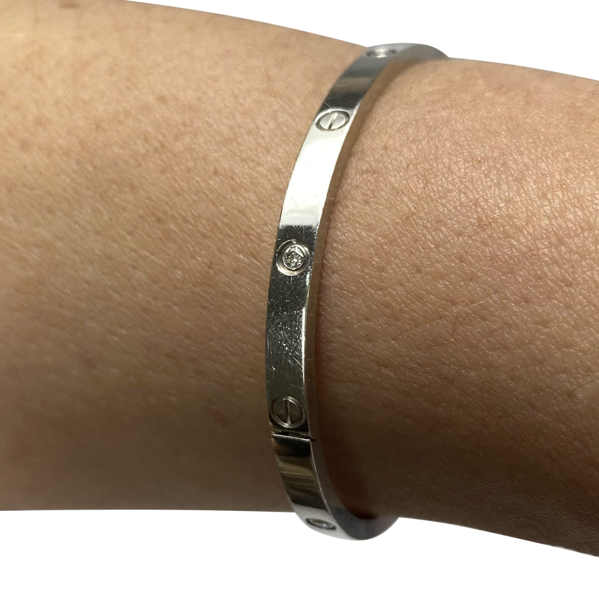 Pulseira Cartier LOVE 6 Diamantes - Pequeno