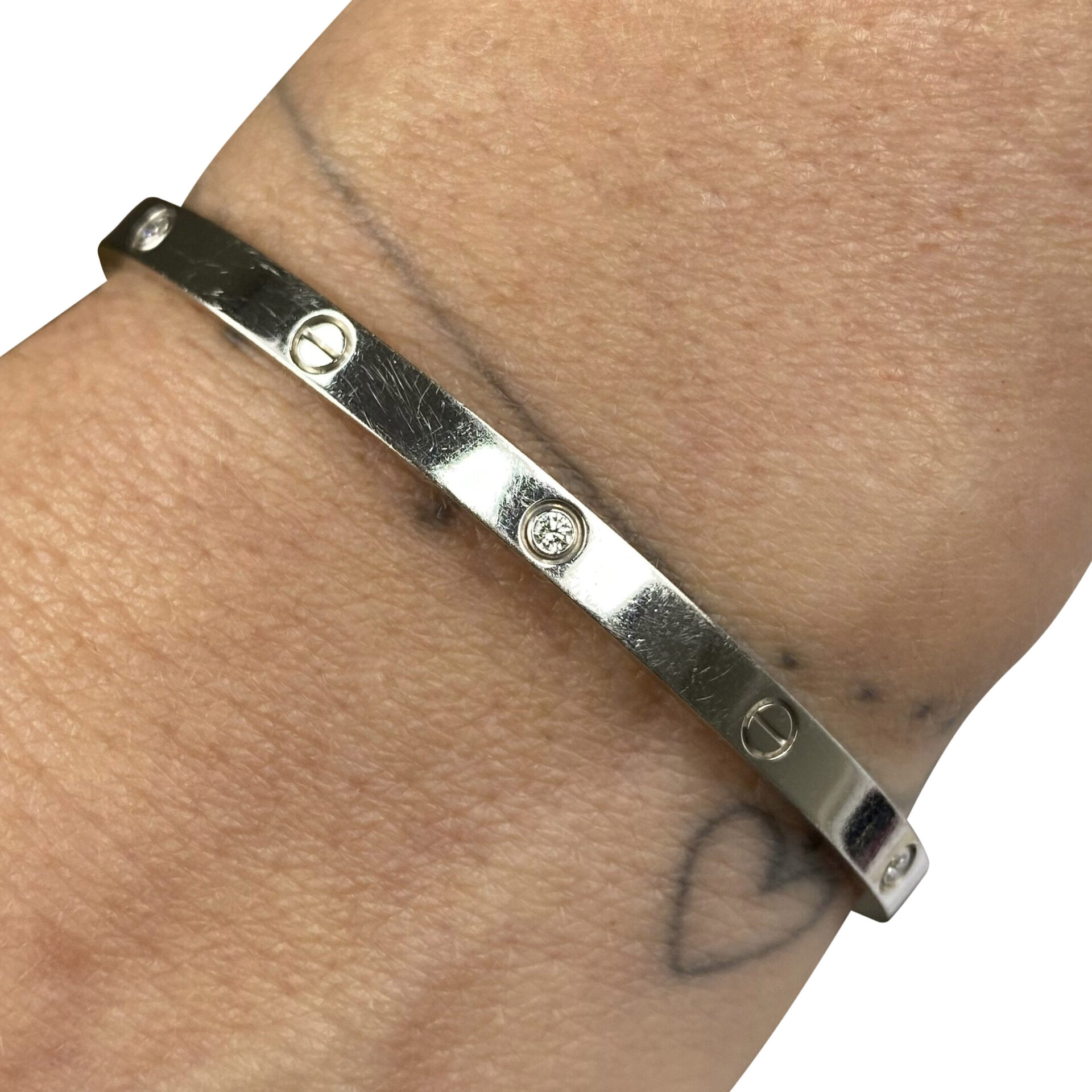 Pulseira Cartier LOVE 6 Diamantes - Pequeno