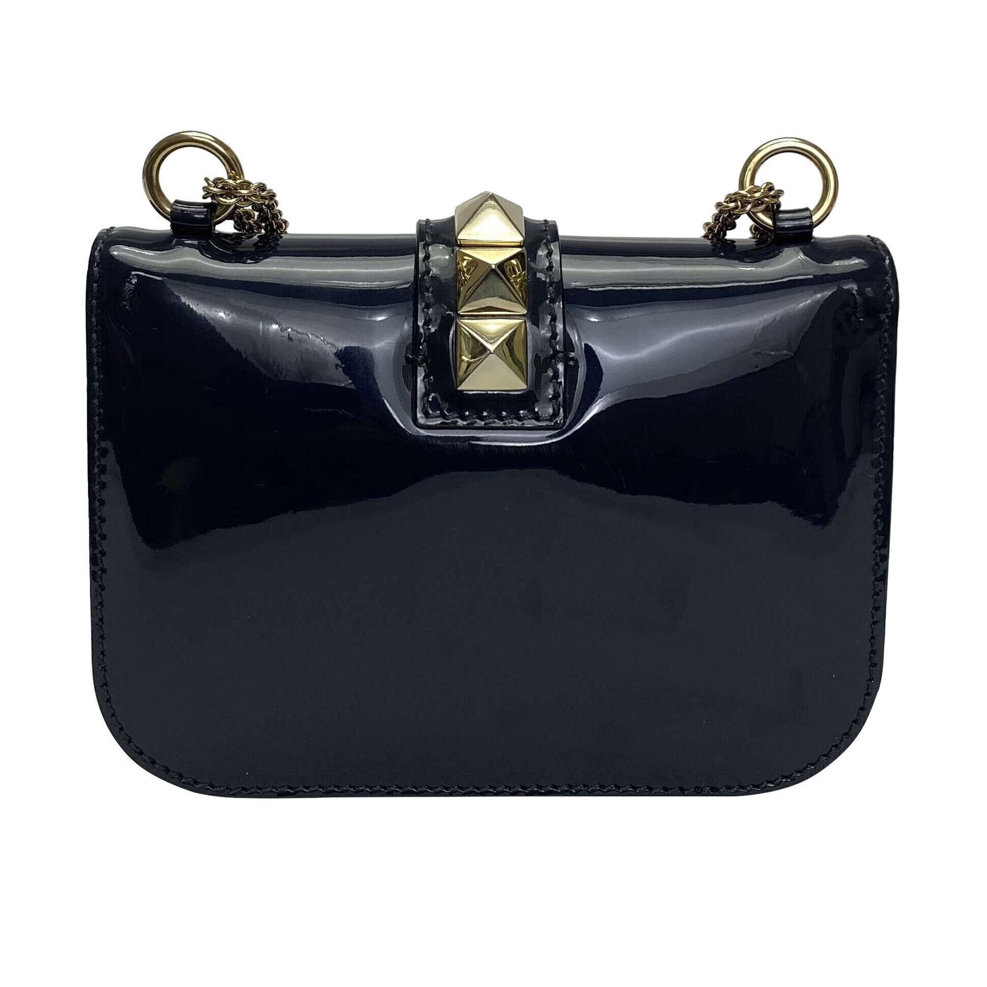 Bolsa Valentino Garavani Glam Lock Azul Marinho