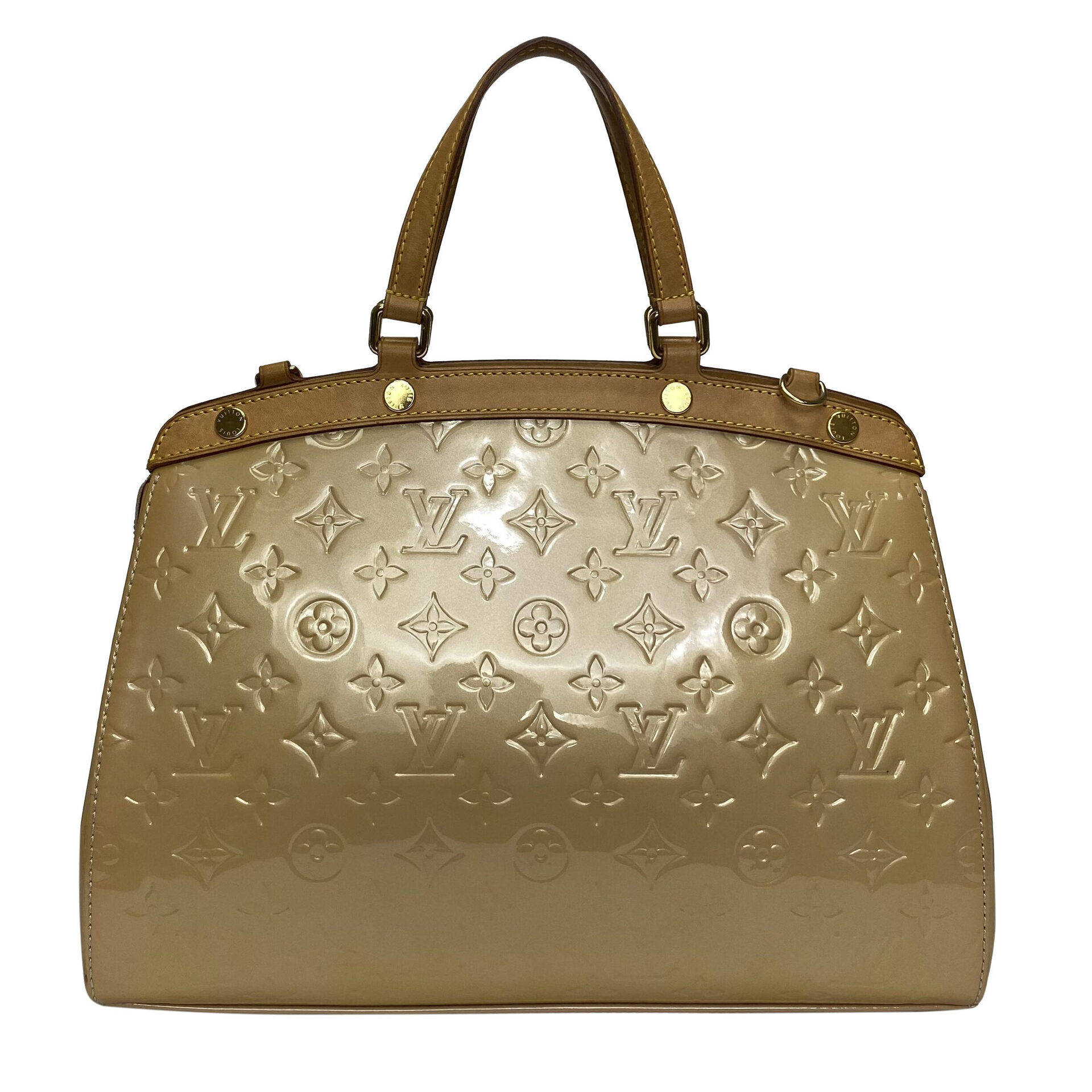 Bolsa Louis Vuittton Brea Verniz Bege