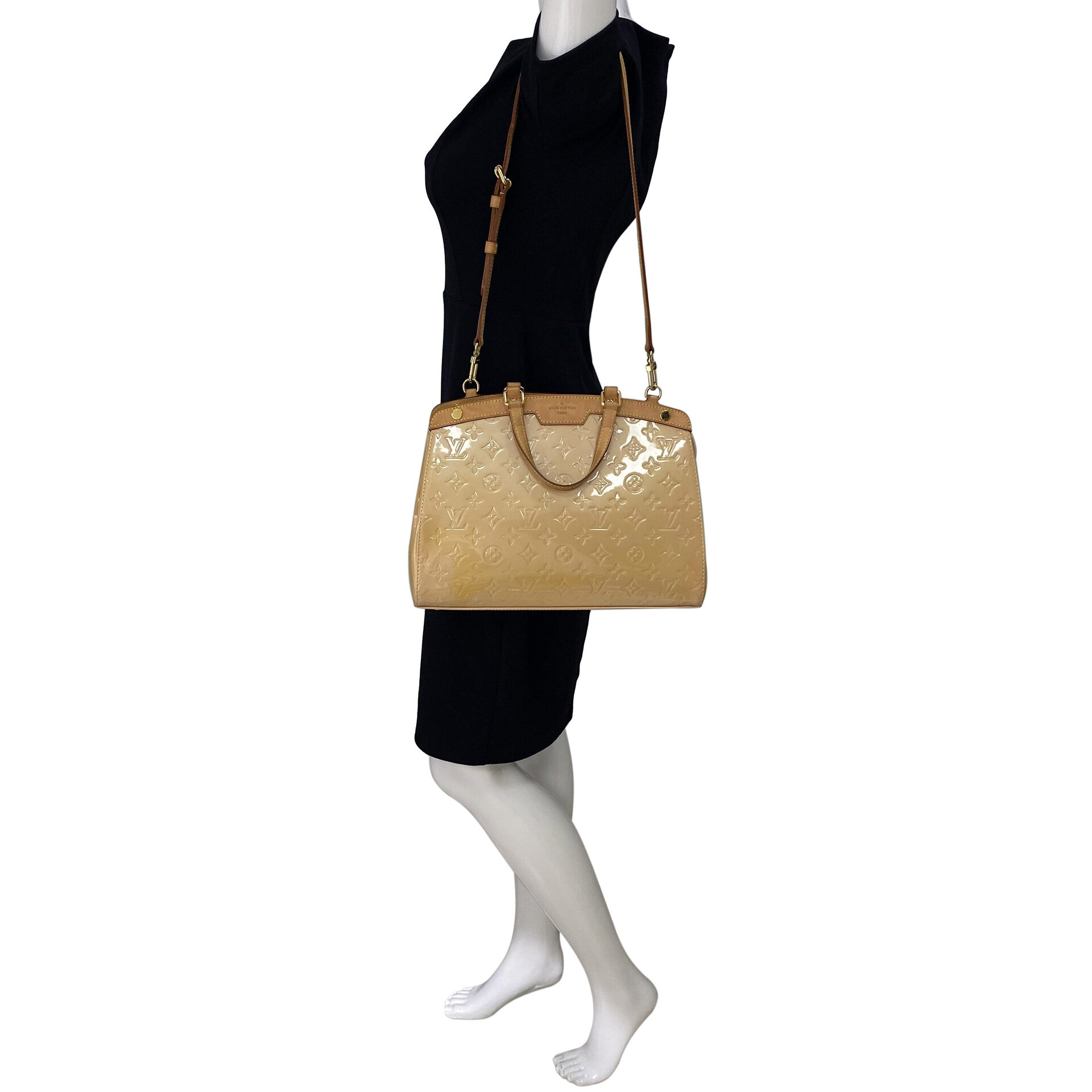 Bolsa Louis Vuittton Brea Verniz Bege