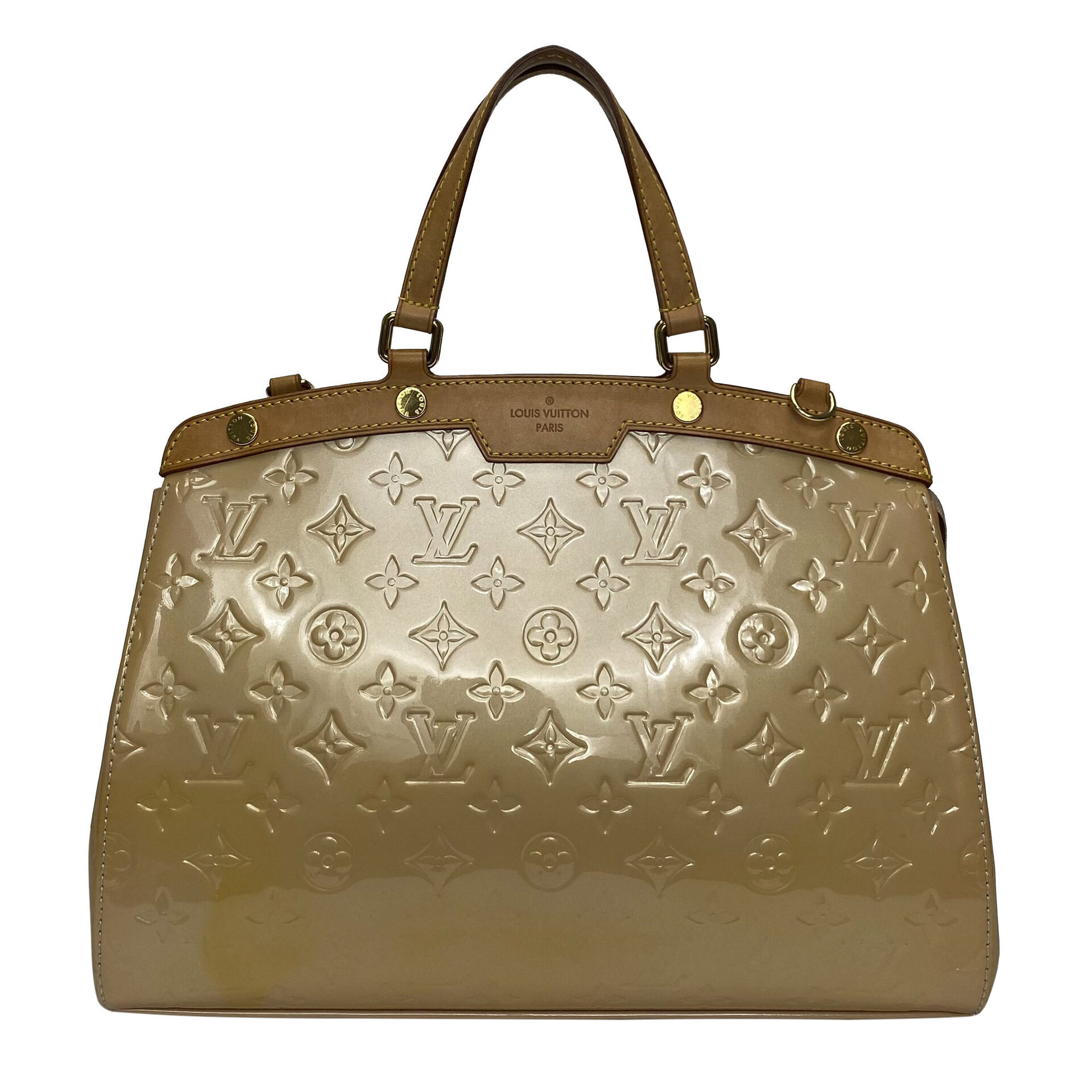 Bolsa Louis Vuittton Brea Verniz Bege
