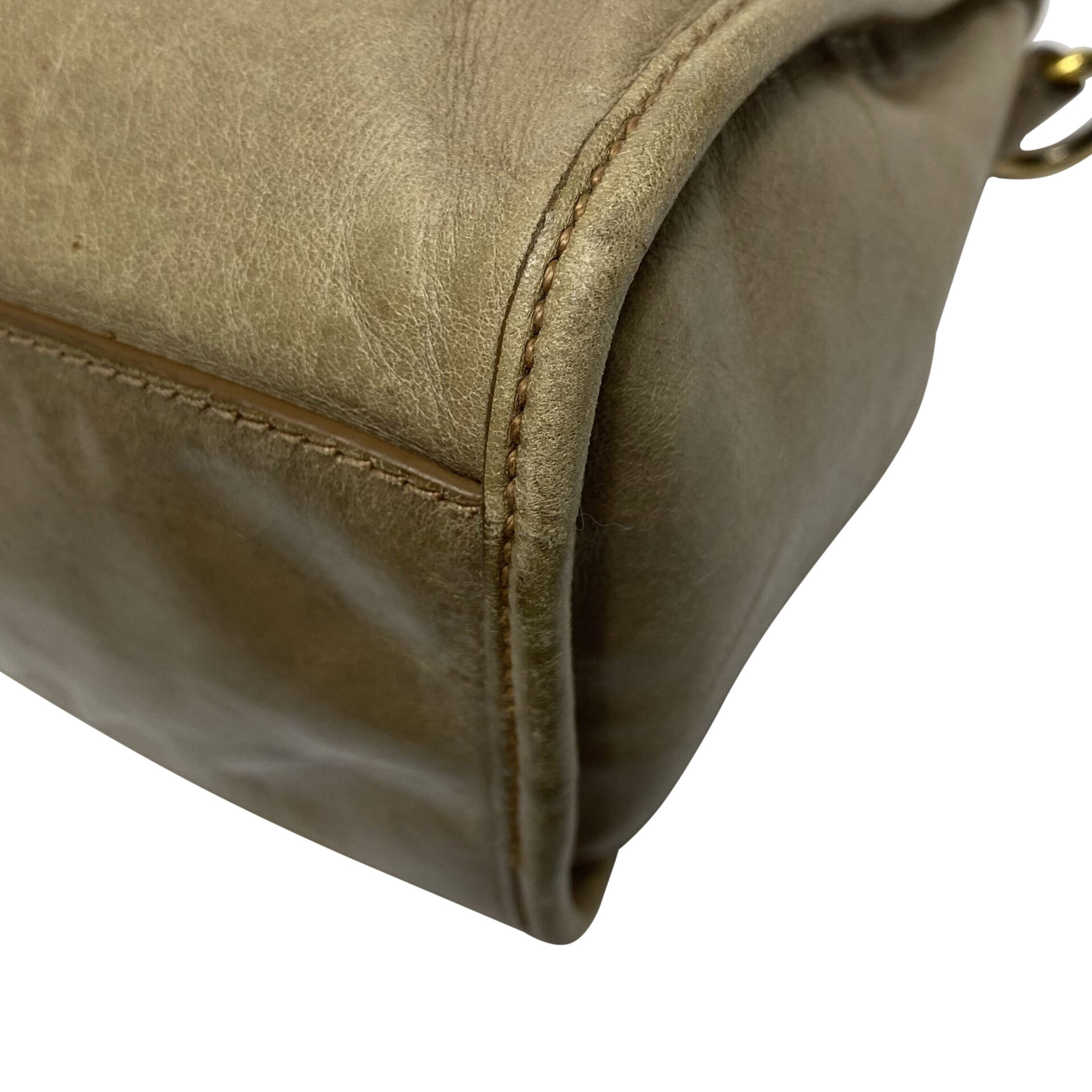 Bolsa Miu Miu Vitello Shine Bege