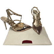 Sapato Valentino Garavani Rockstuds Paetês Rose
