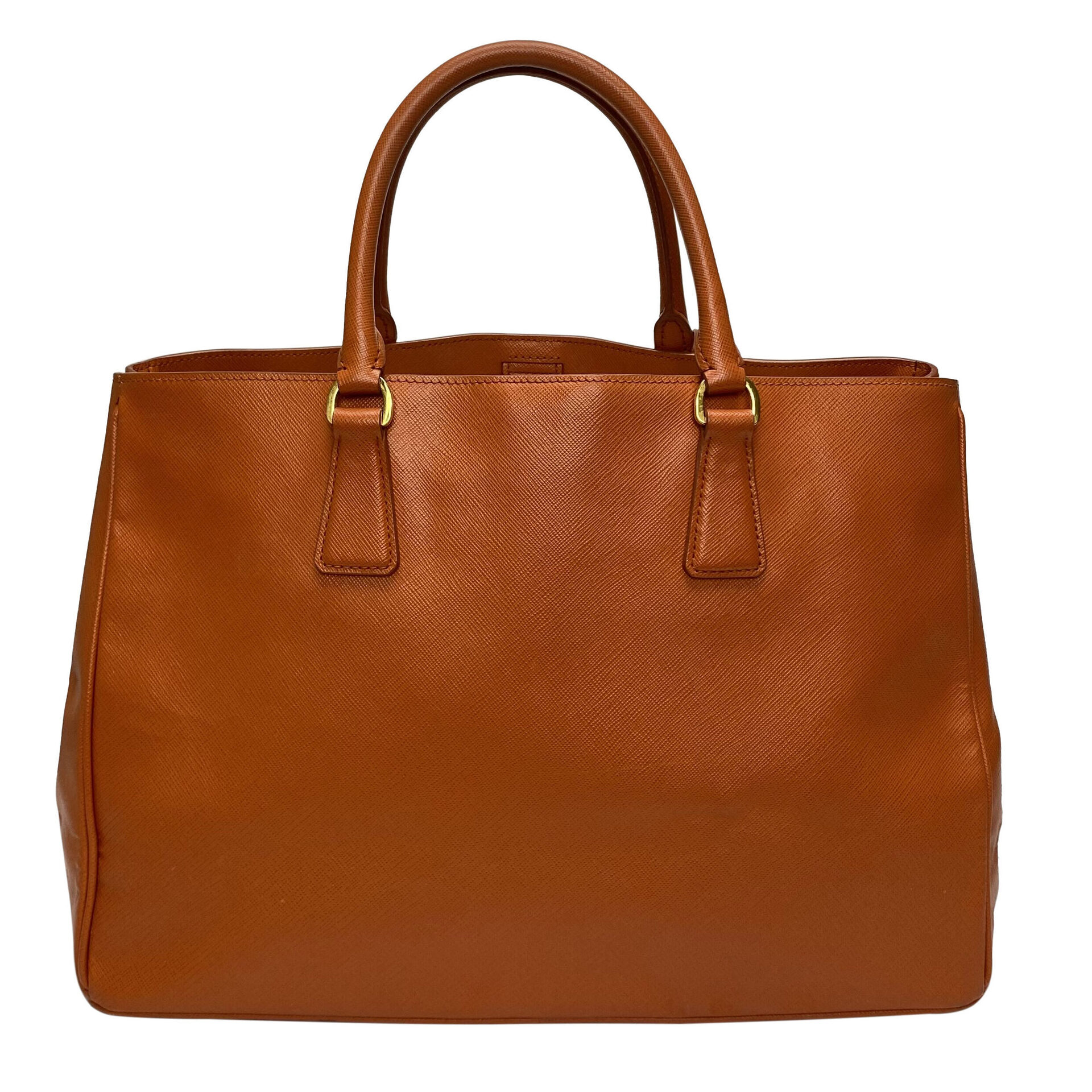 Bolsa Prada Galleria Couro Saffiano Laranja