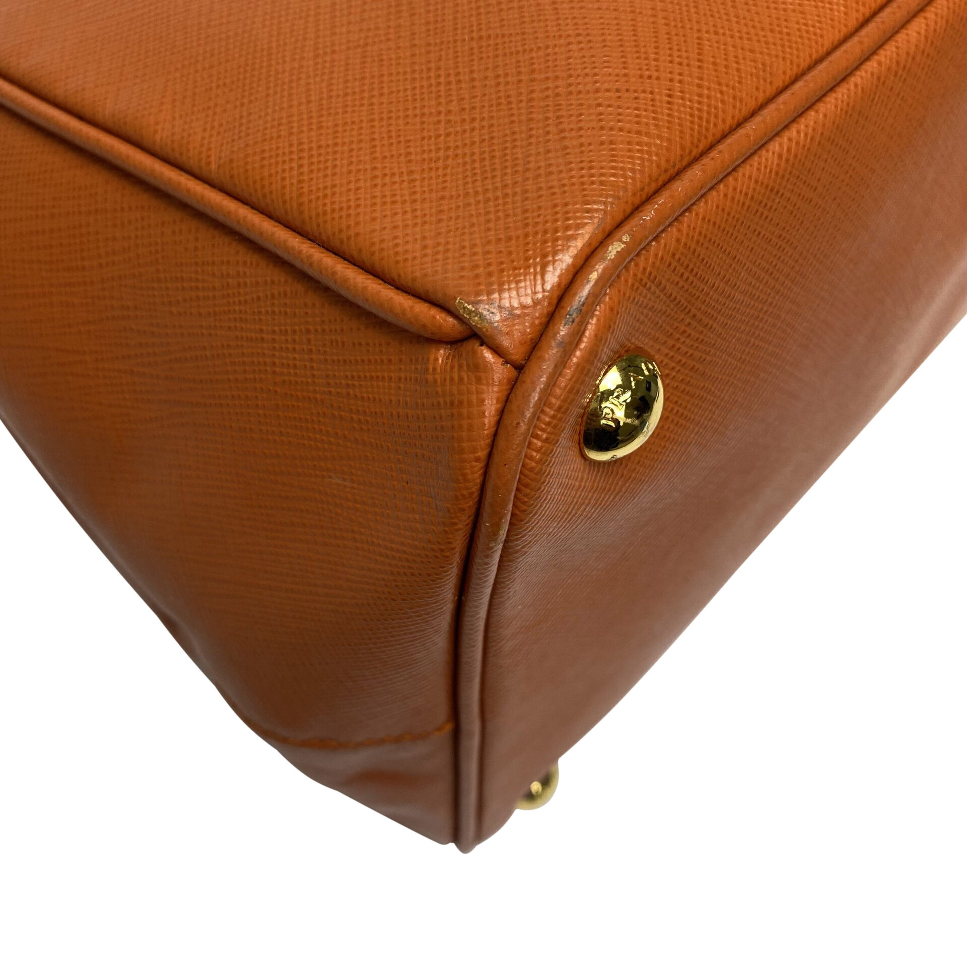 Bolsa Prada Galleria Couro Saffiano Laranja