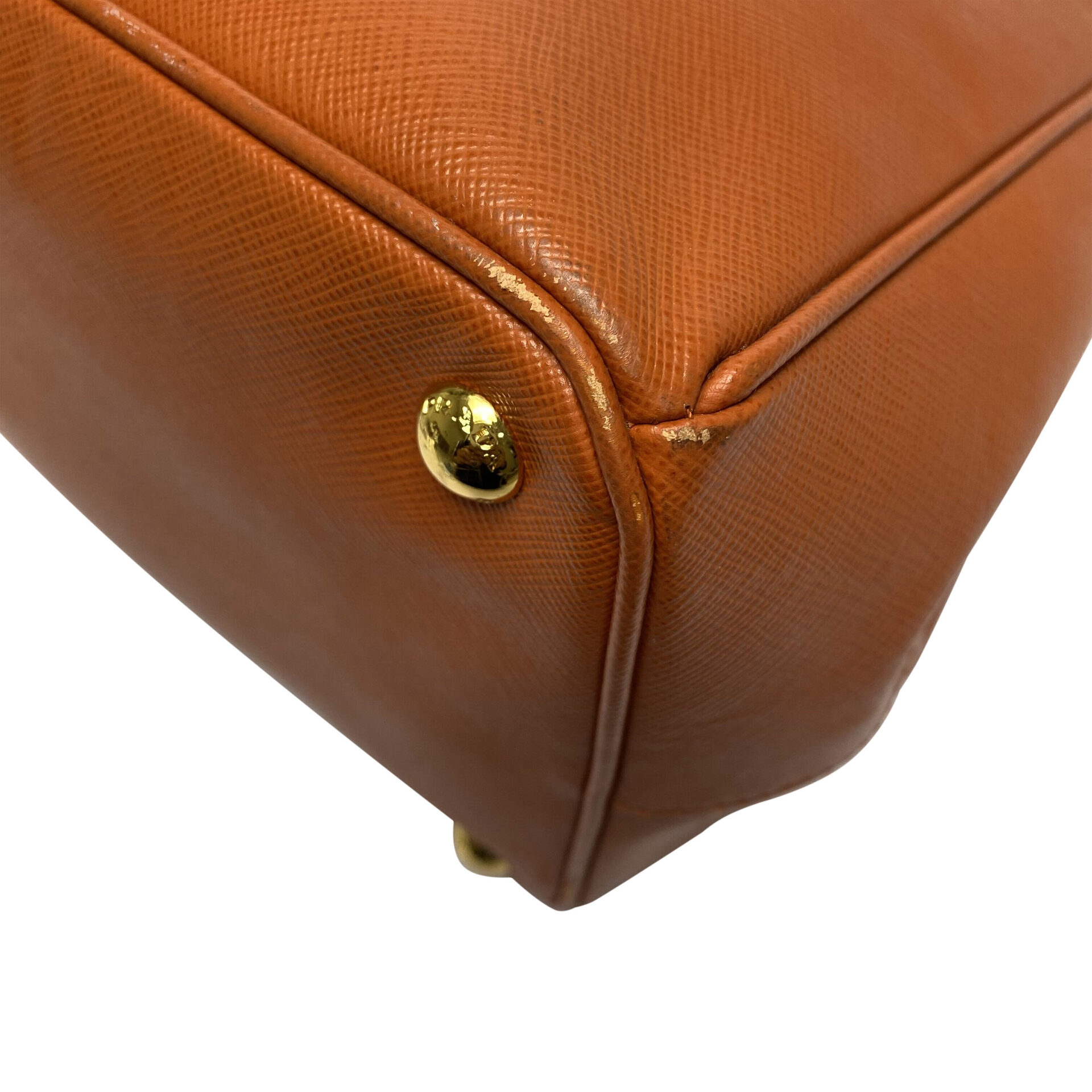 Bolsa Prada Galleria Couro Saffiano Laranja