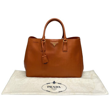 Bolsa Prada Galleria Couro Saffiano Laranja
