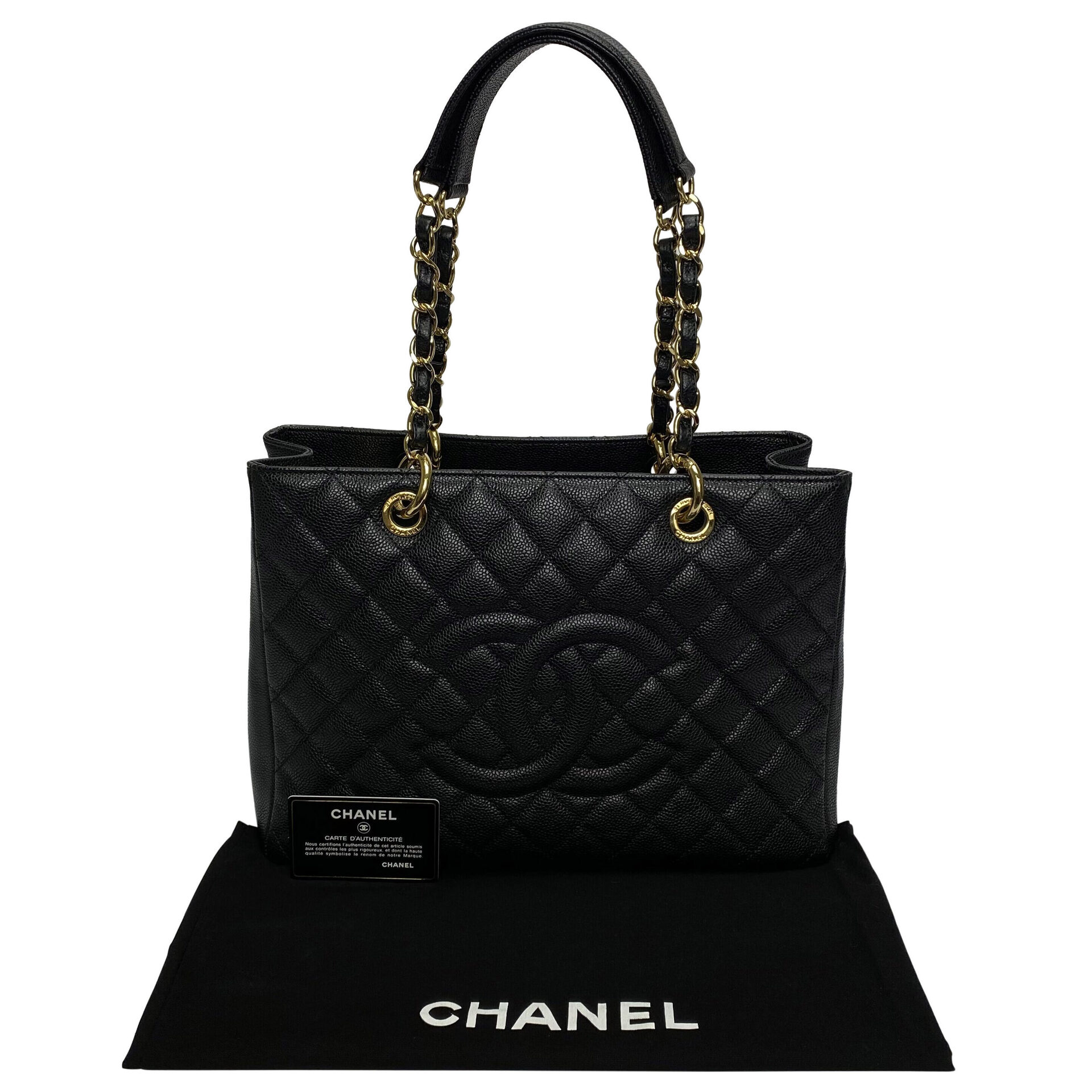 Bolsa Chanel Grand Shopping Tote GST Preta