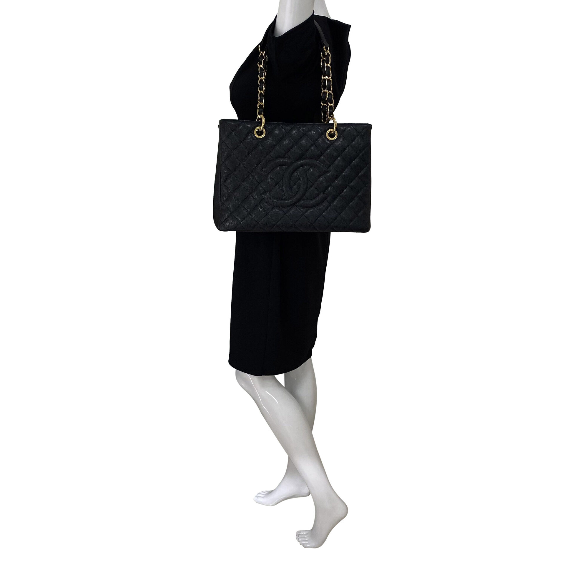 Bolsa Chanel Grand Shopping Tote GST Preta