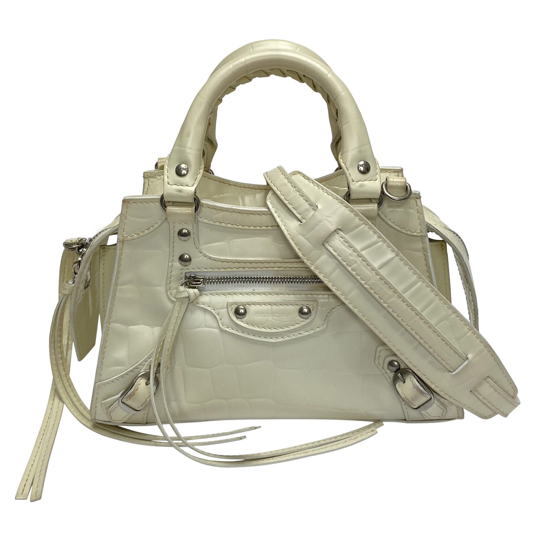 Bolsa Balenciga Neo Classic City Off White