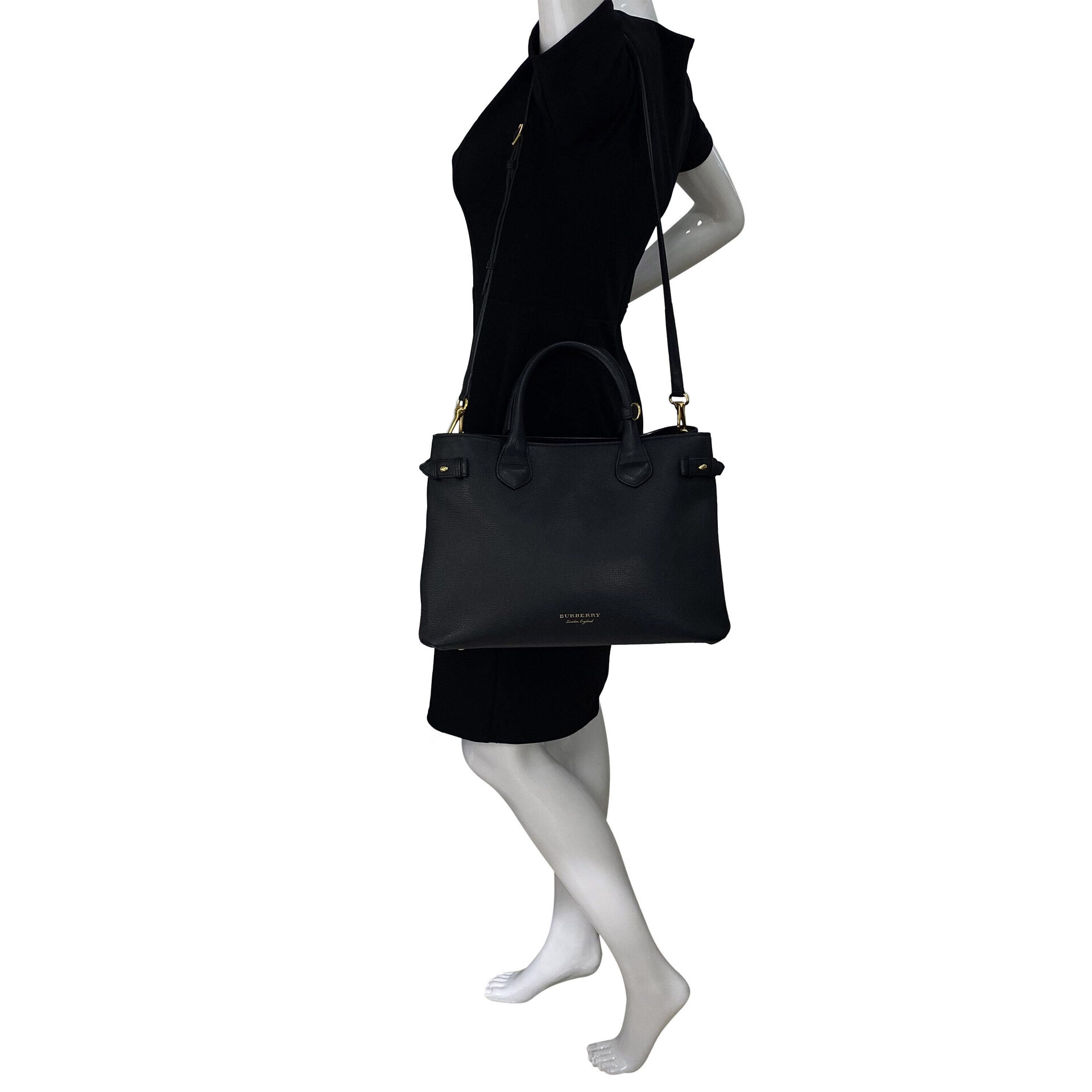 Bolsa Burberry Banner Couro Preta