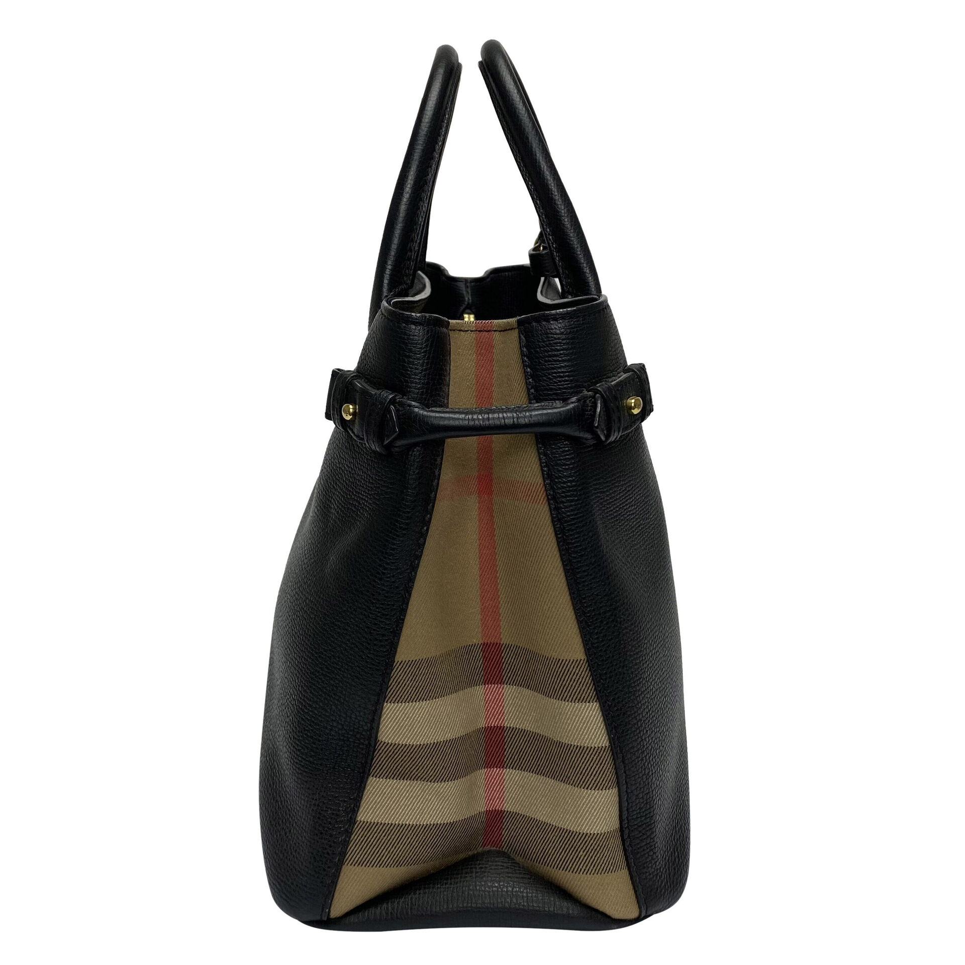 Bolsa Burberry Banner Couro Preta