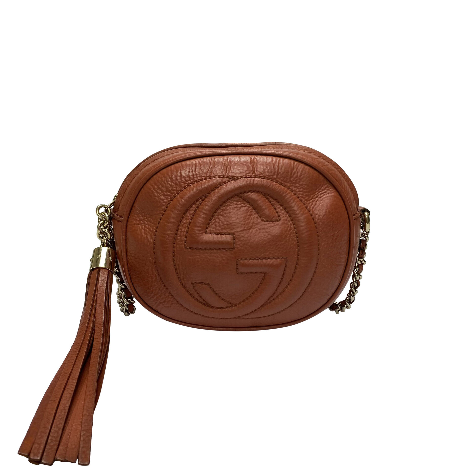 Bolsa Gucci Soho Mini Chain Laranja