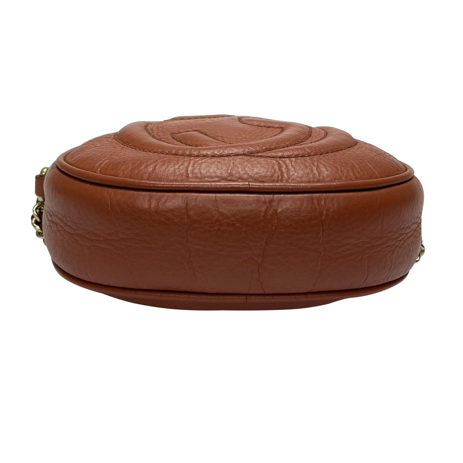 Bolsa Gucci Soho Mini Chain Laranja
