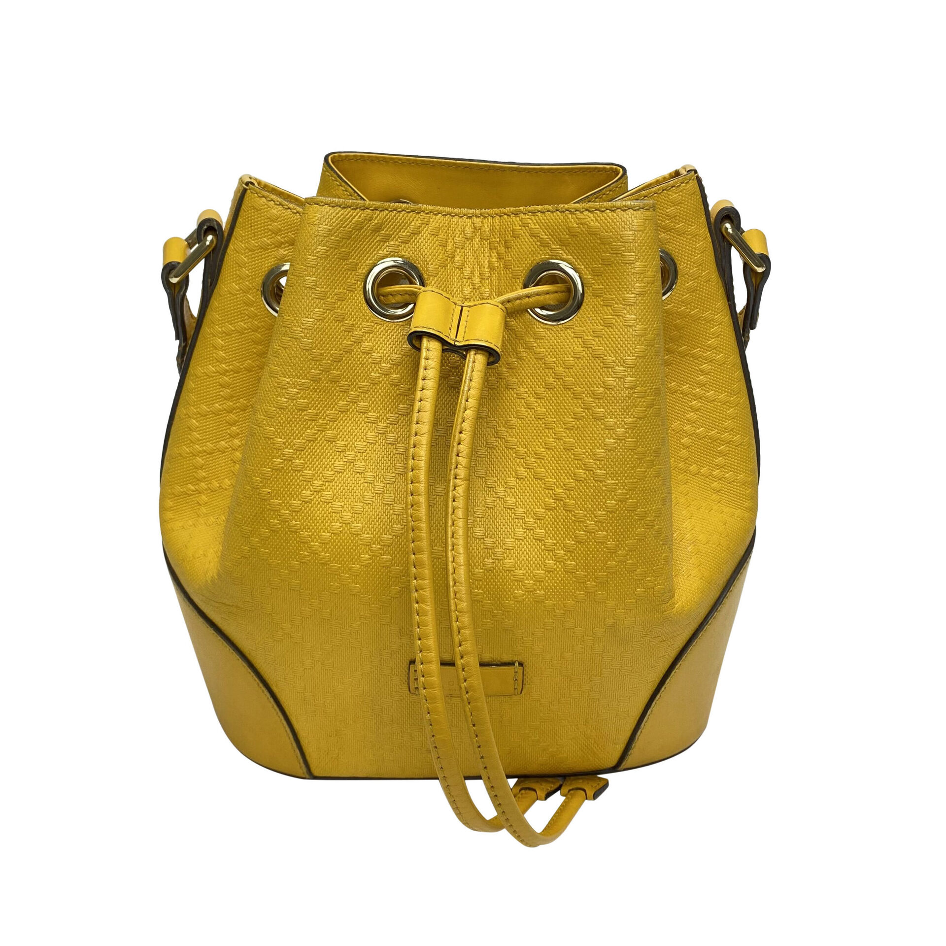 Bolsa Gucci Bucket Diamante Amarela