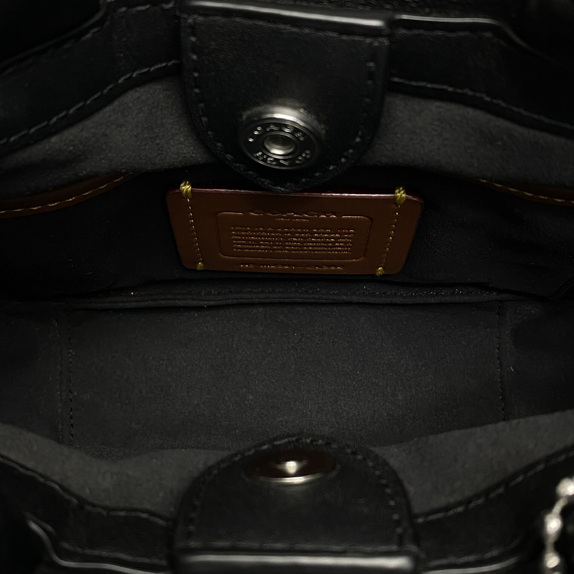 Bolsa Coach Mini Pillow Preta
