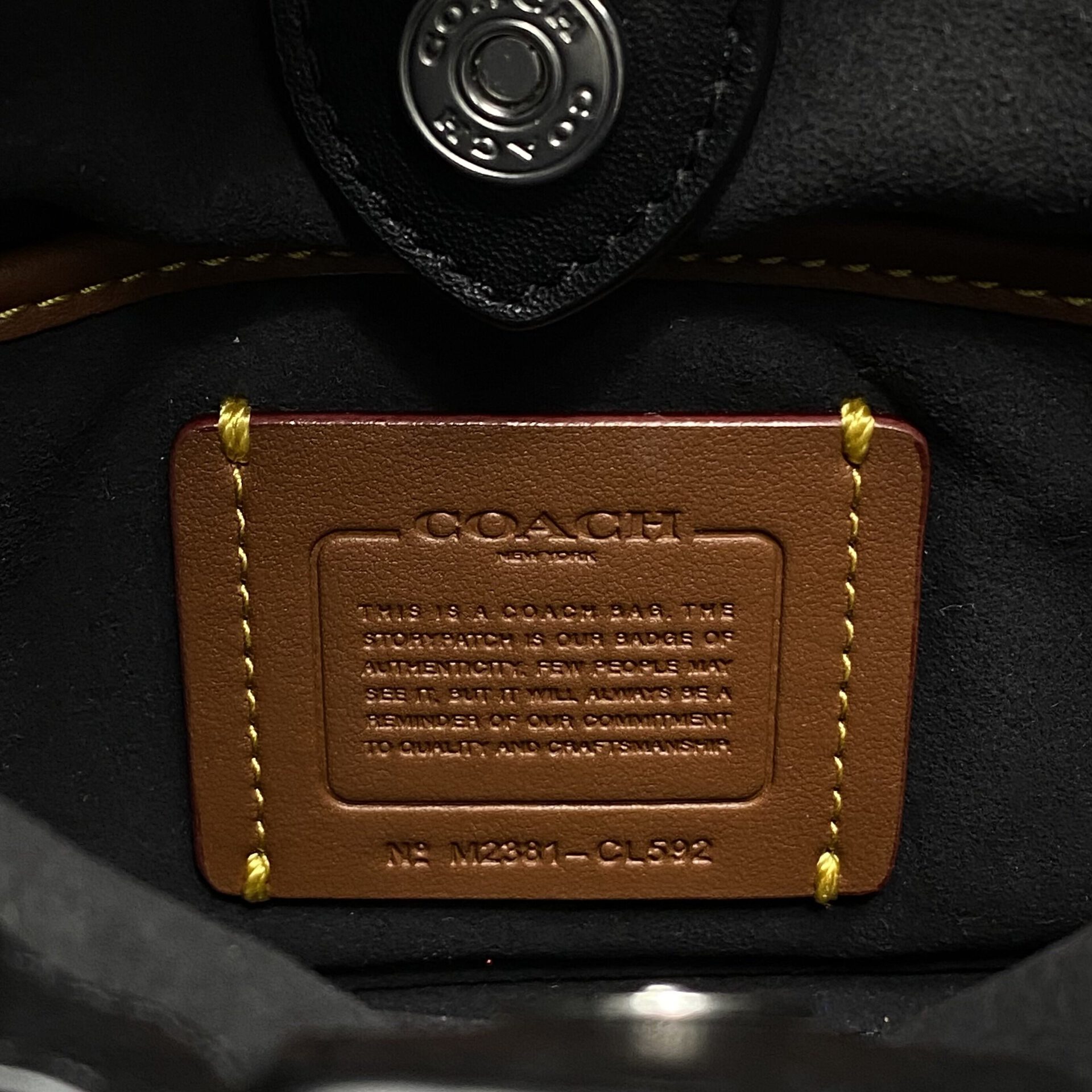 Bolsa Coach Mini Pillow Preta