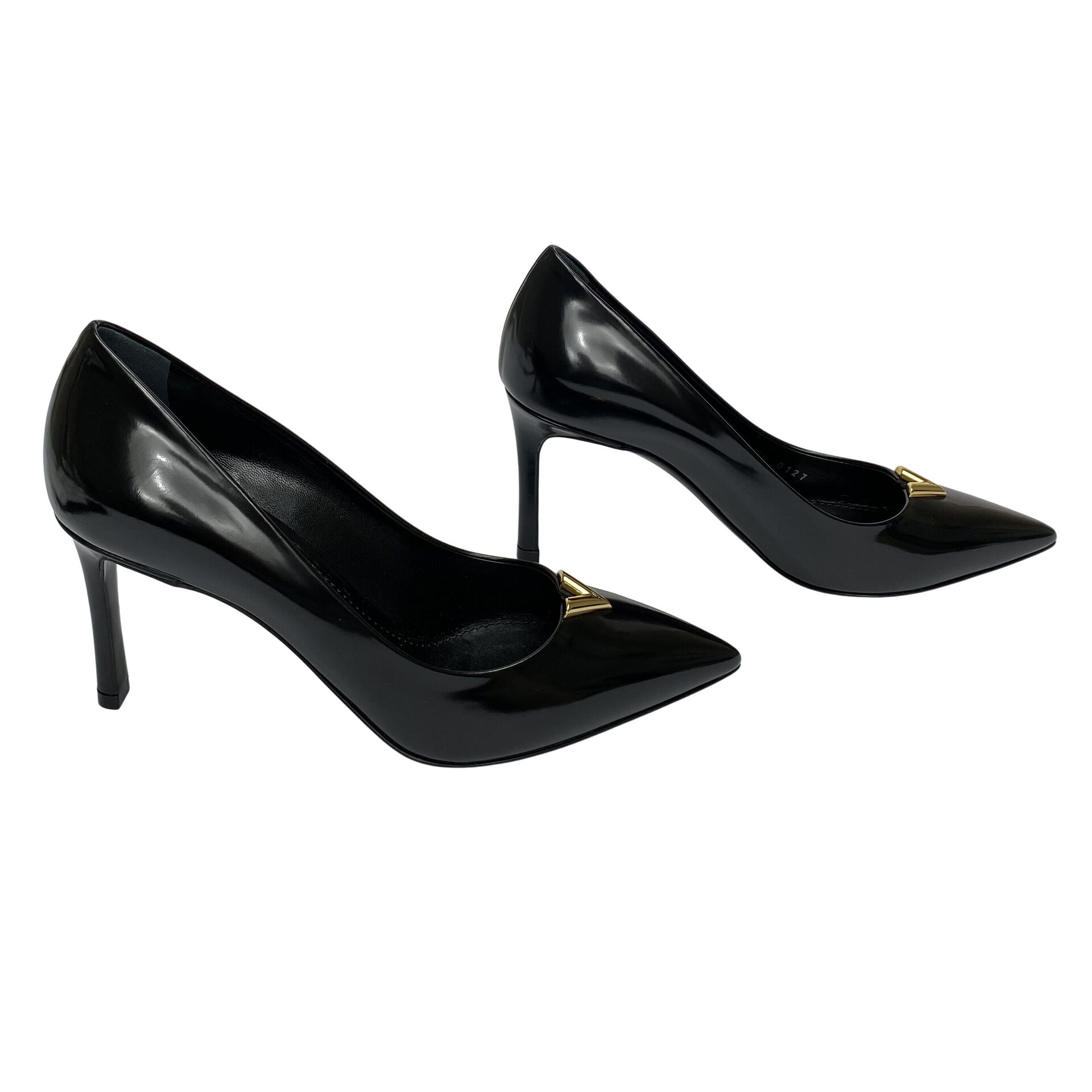 Scarpin Louis Vuitton Verniz Preto