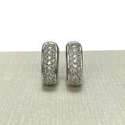 Par de Brincos Argolas Diamantes