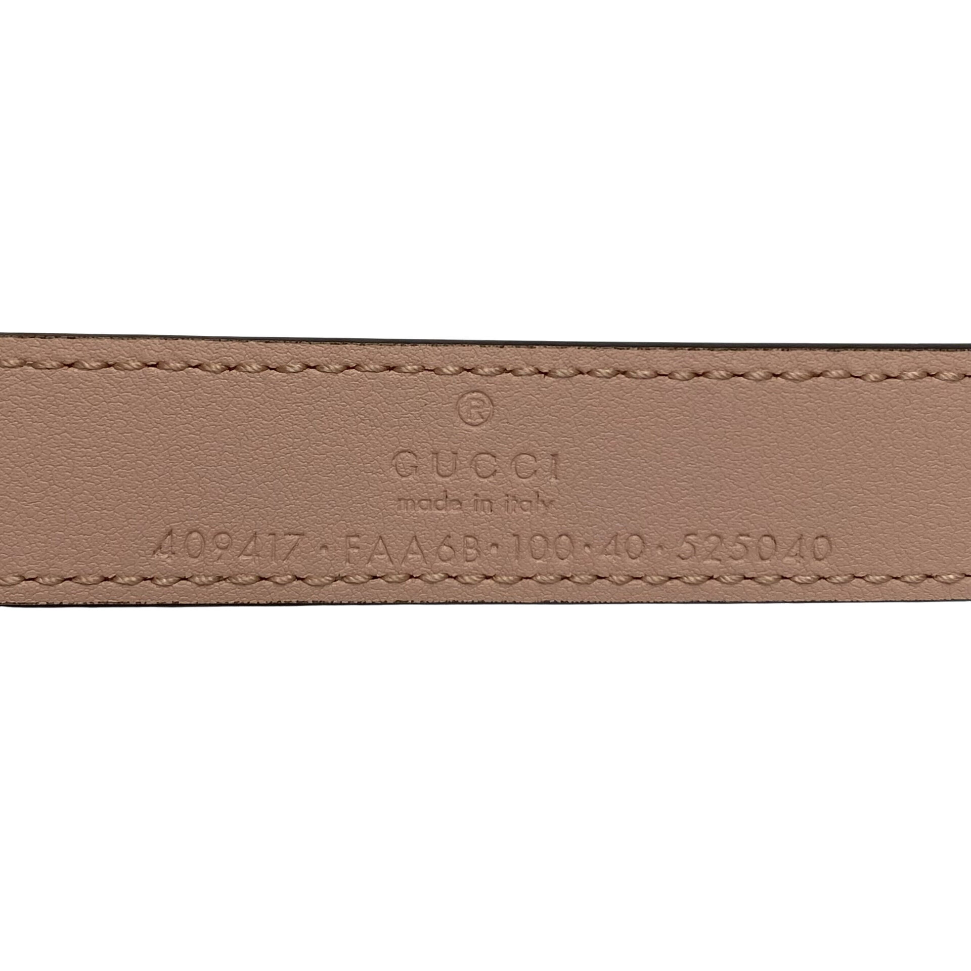 Cinto Gucci GG Monograma e Rosa