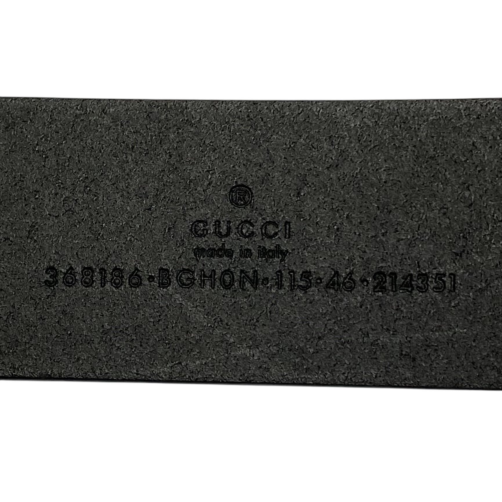 Cinto Gucci GG Couro Preto