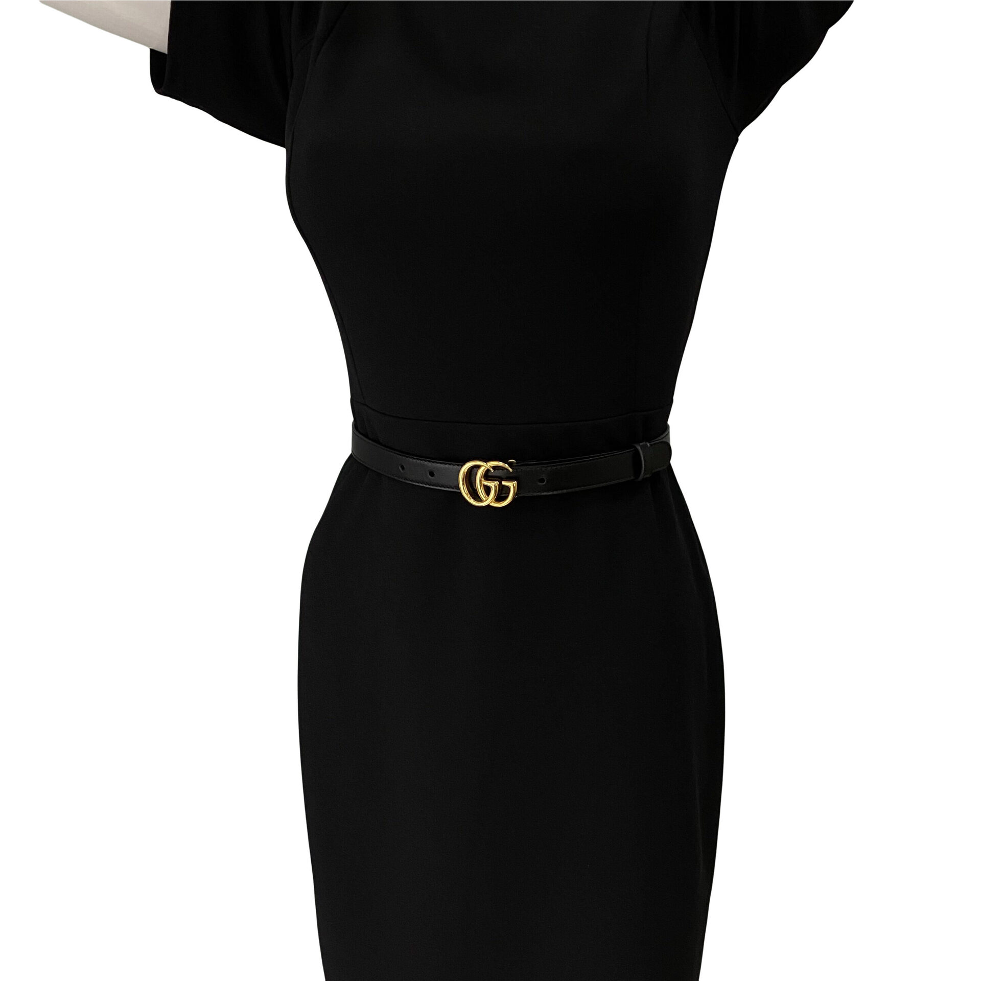 Cinto Gucci GG Couro Preto - Fino