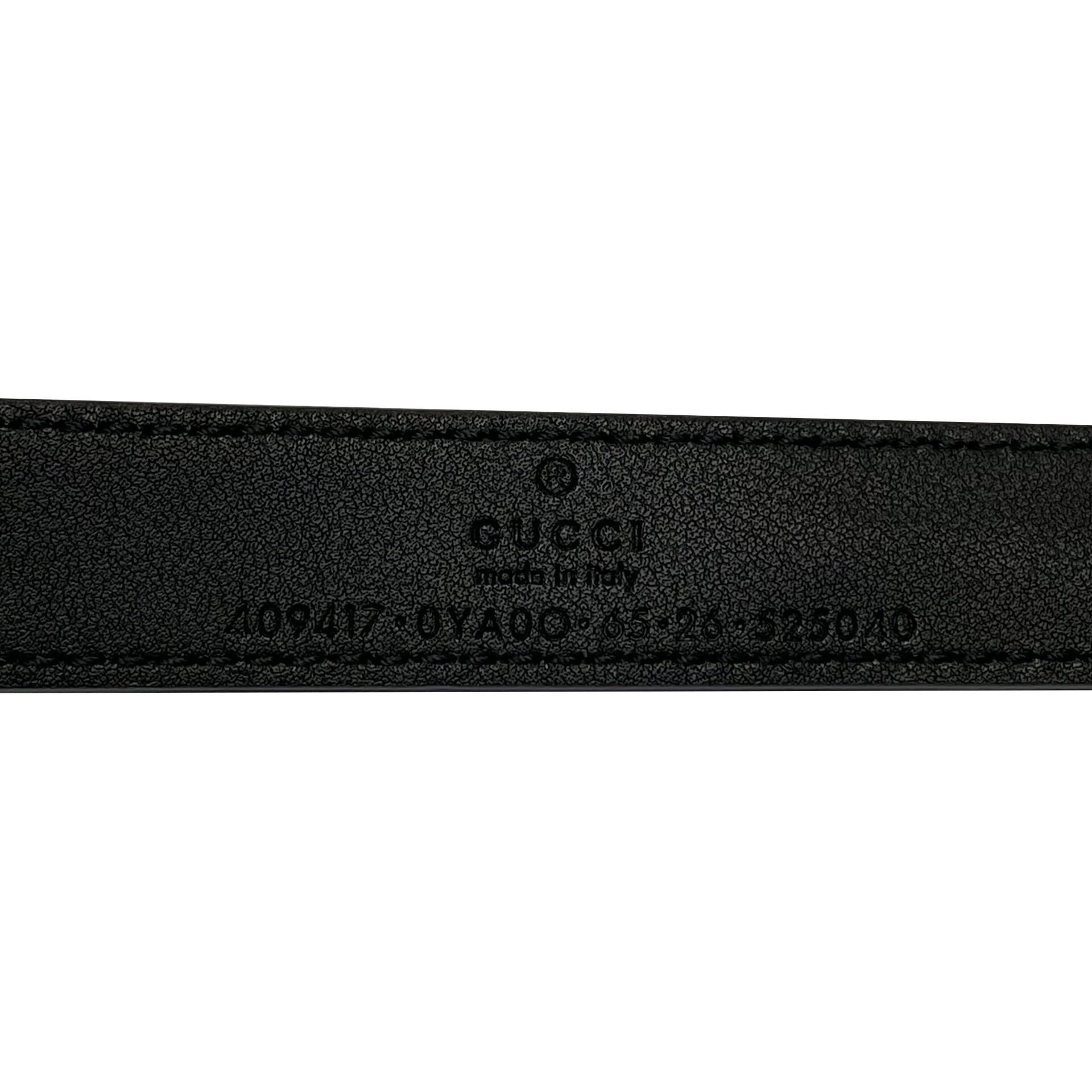 Cinto Gucci GG Couro Preto - Fino