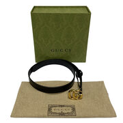 Cinto Gucci GG Couro Preto - Fino