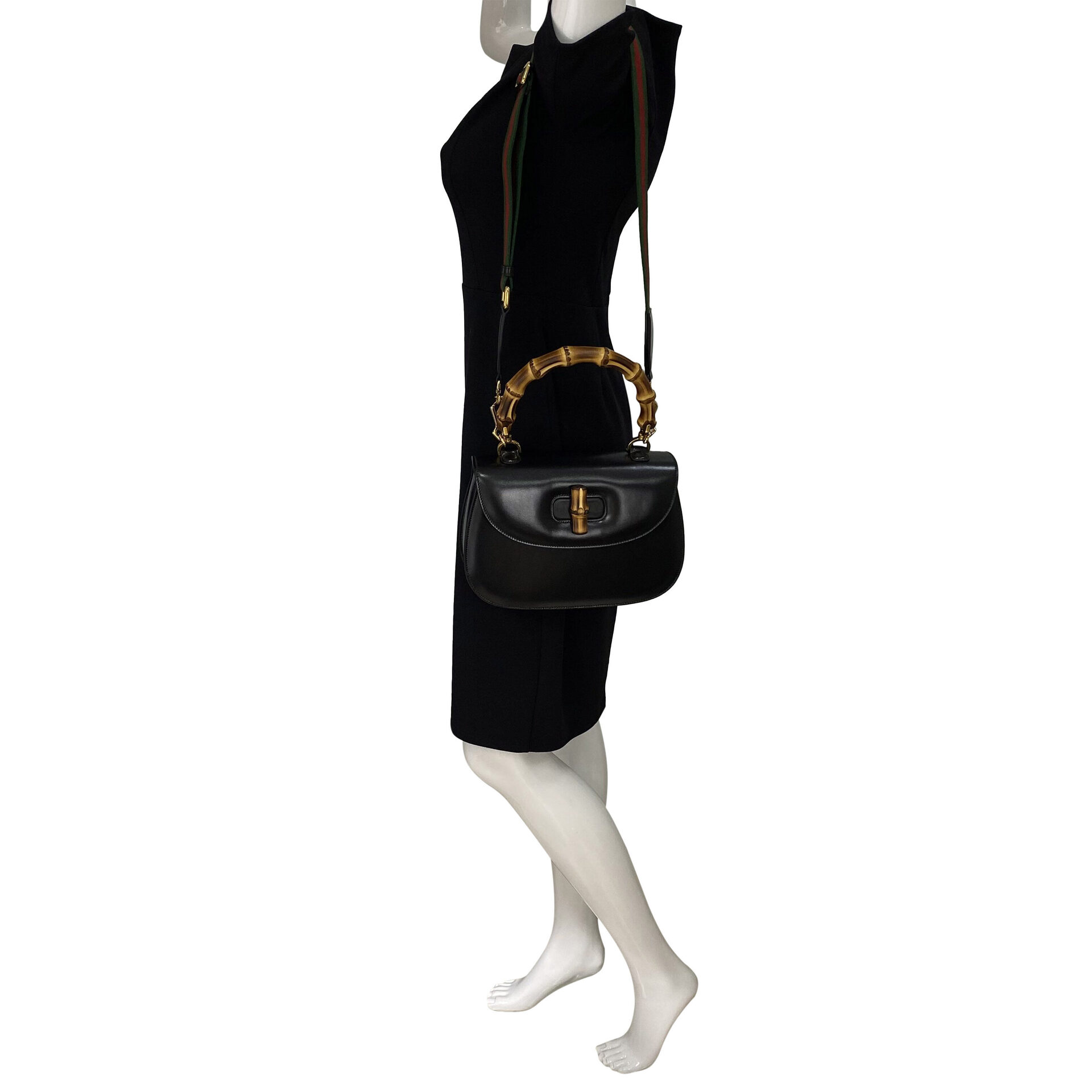 Bolsa Gucci Bamboo 1947 Preta