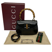 Bolsa Gucci Bamboo 1947 Preta