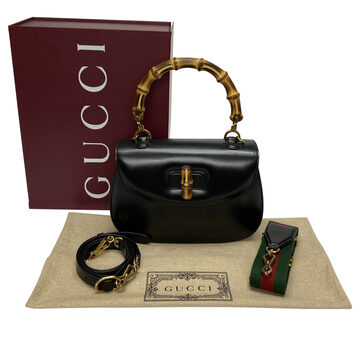 Bolsa Gucci Bamboo 1947 Preta