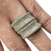 Anel Ouro Branco com Diamantes