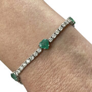 Pulseira Riveira Corações com Esmeraldas - 3.03 ct.