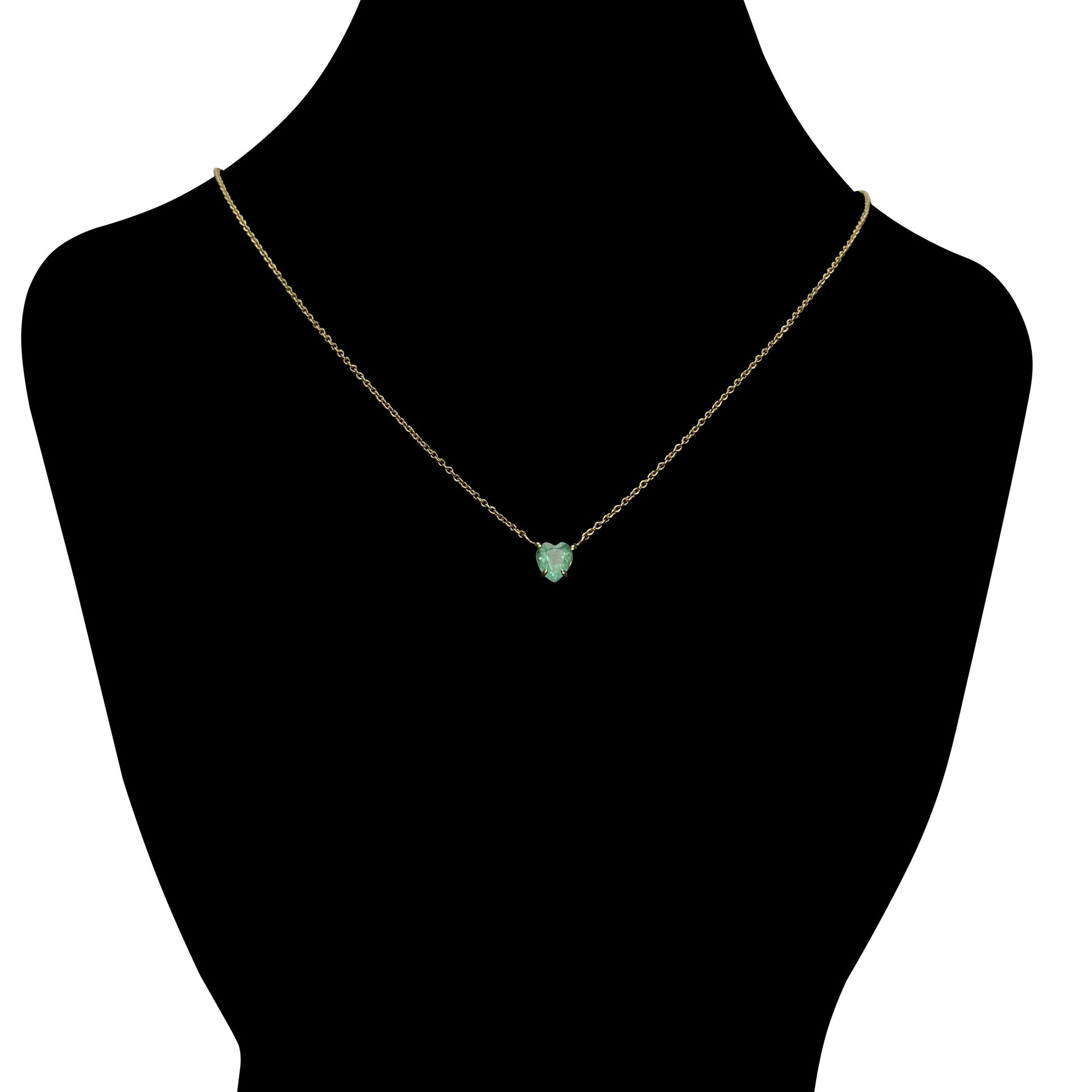 Colar Ponto de Luz Coração - 0.58 ct.