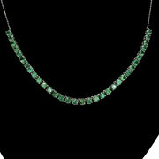 Colar Meia Riviera Esmeraldas - 7.51 ct.