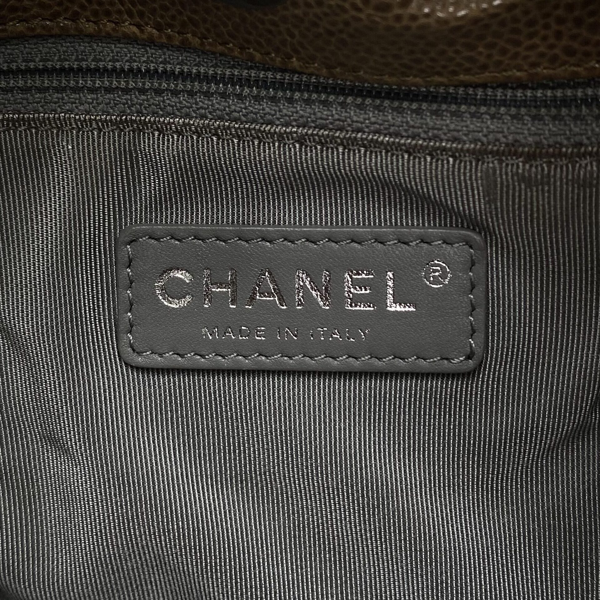 Bolsa Chanel Elastic CC Caviar Marrom