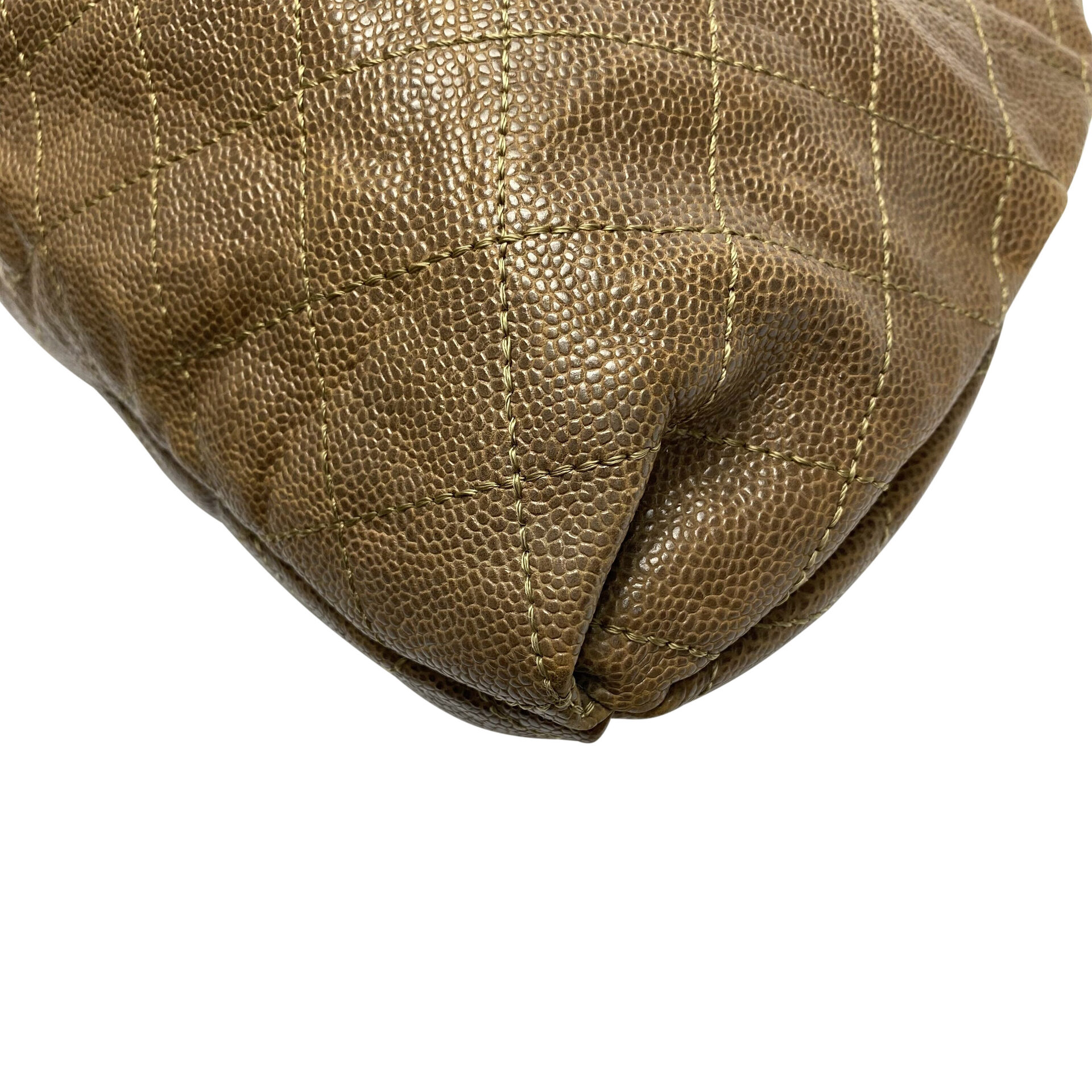 Bolsa Chanel Elastic CC Caviar Marrom