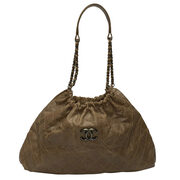 Bolsa Chanel Elastic CC Caviar Marrom
