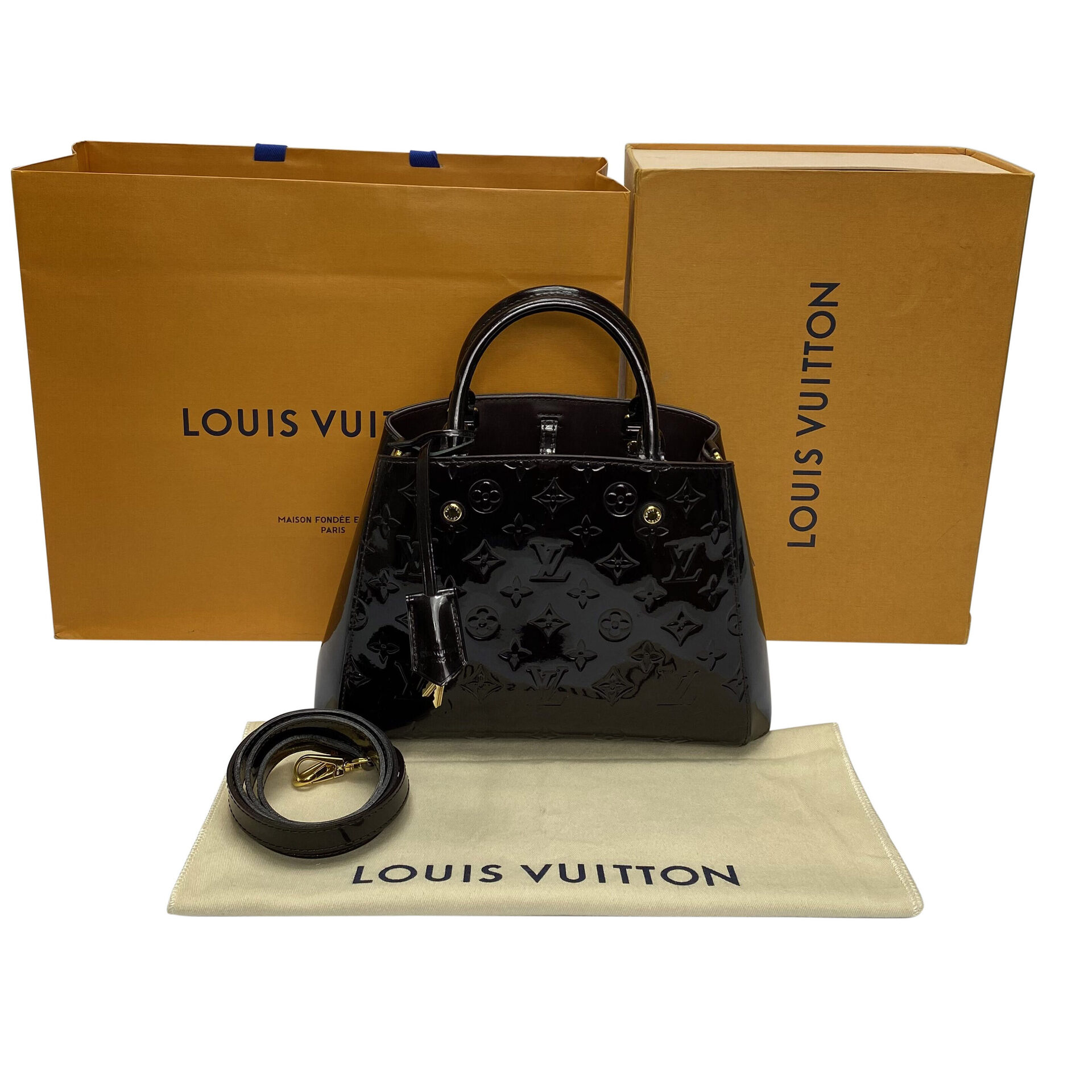 Bolsa Louis Vuitton Montaigne Verniz