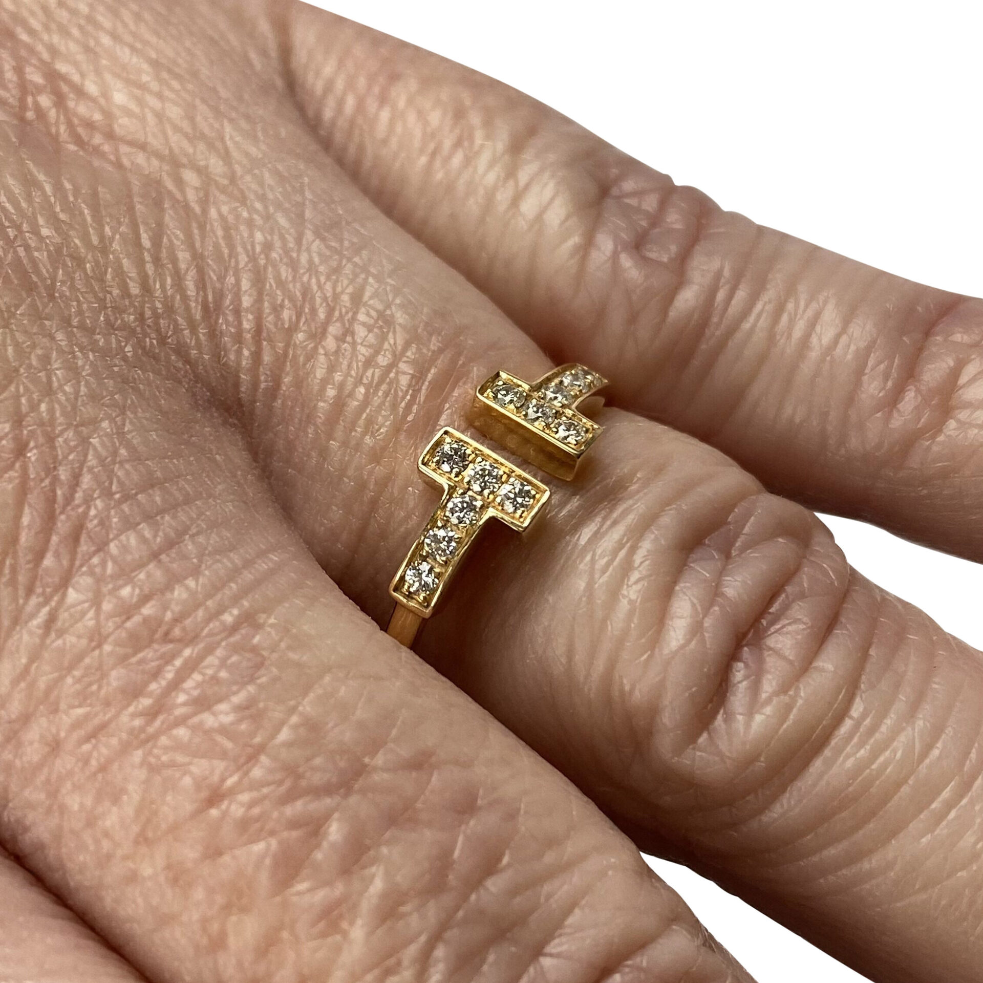 Anel Tiffany & Co. T Wire Ouro Rosa