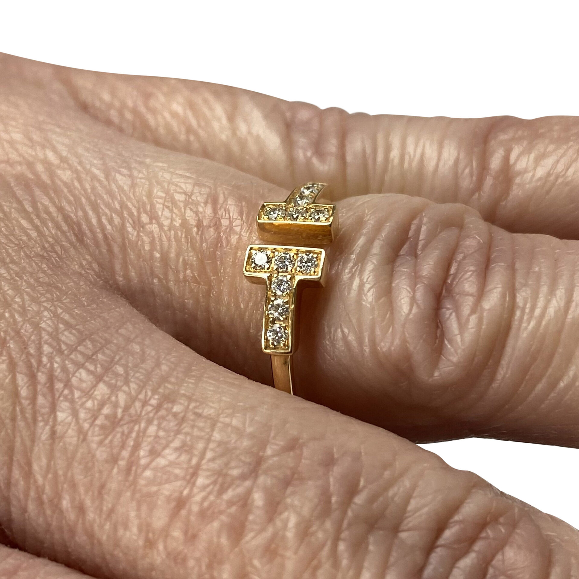 Anel Tiffany & Co. T Wire Ouro Rosa