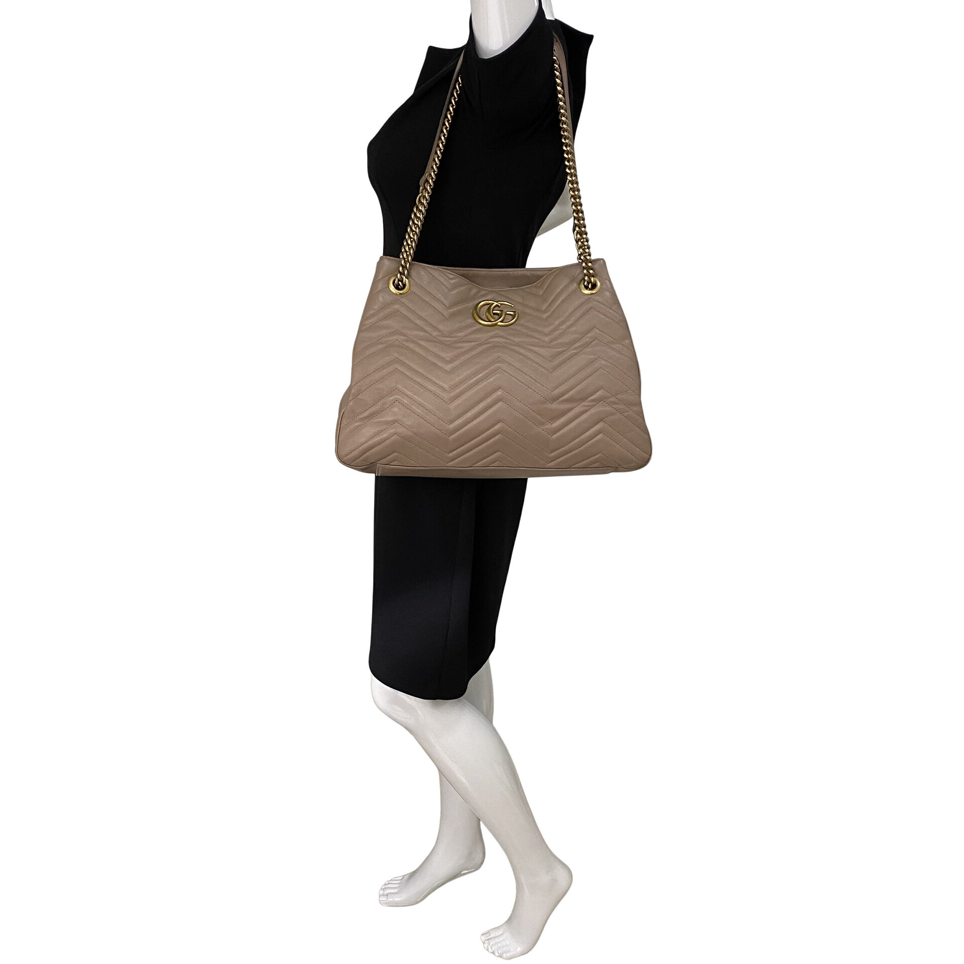 Bolsa Gucci GG Marmont Shoulder Nude