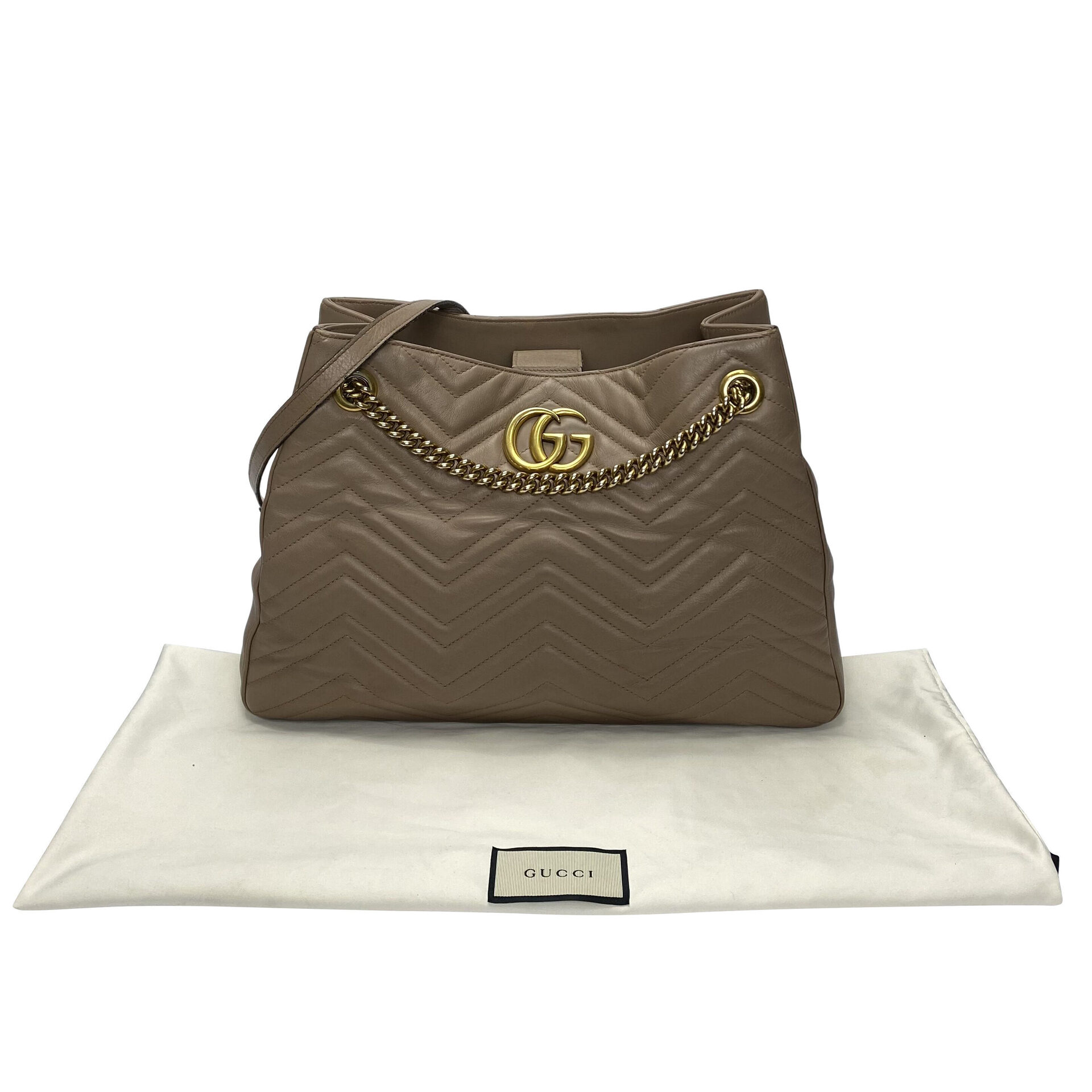 Bolsa Gucci GG Marmont Shoulder Nude